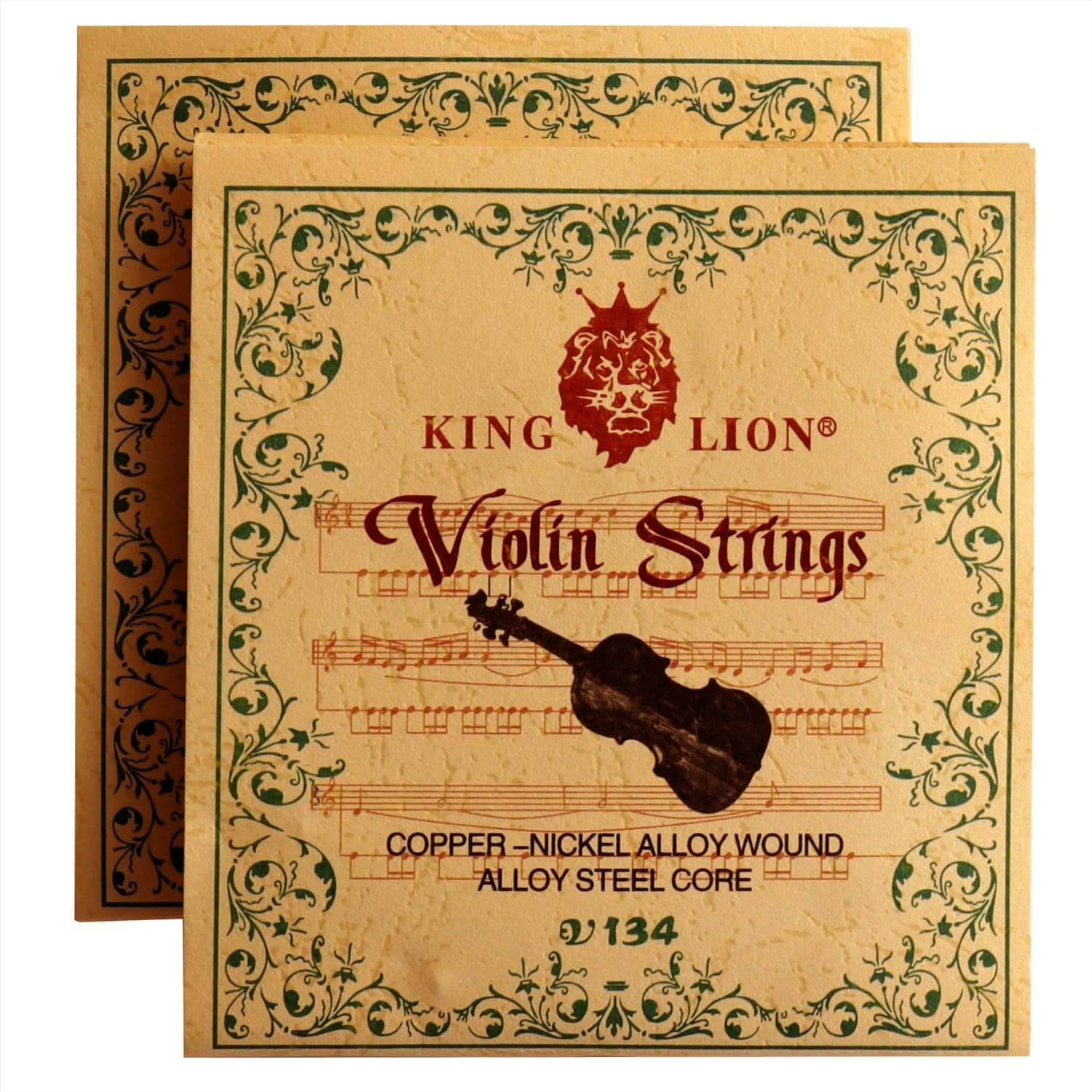 Fansjoy 2 Sets Violin Strings Full Set (G-D-A-E), Universal Violin Strings with Nickel-plated Ball Ends, Compatible with 4/4 & 3/4 Violins