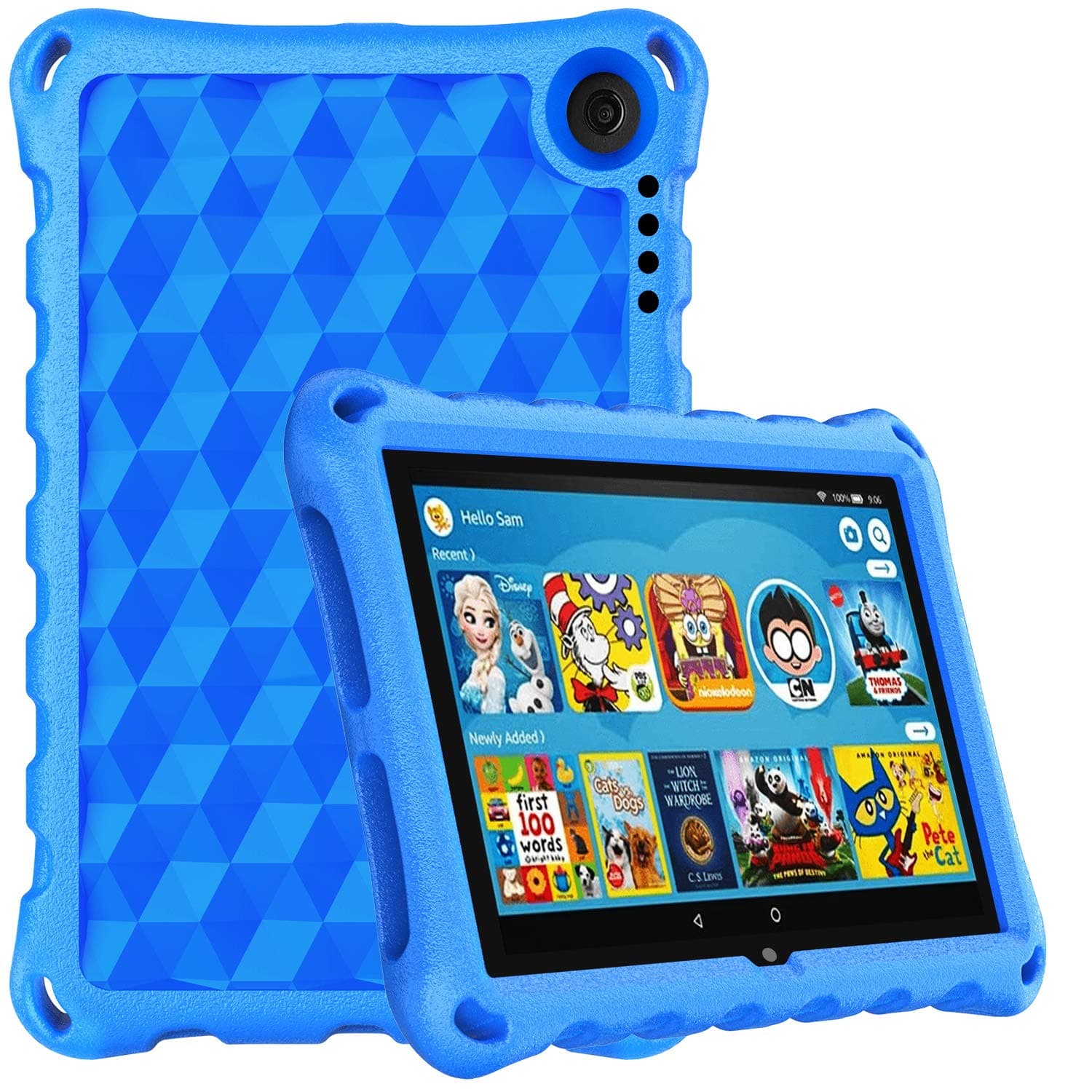 Kids Case Cover for Tablet 8/8 Plus(2020 Release)-DiHines Kids-Proof Non-Slip Protective Case Cover Tablet 8（Blue）