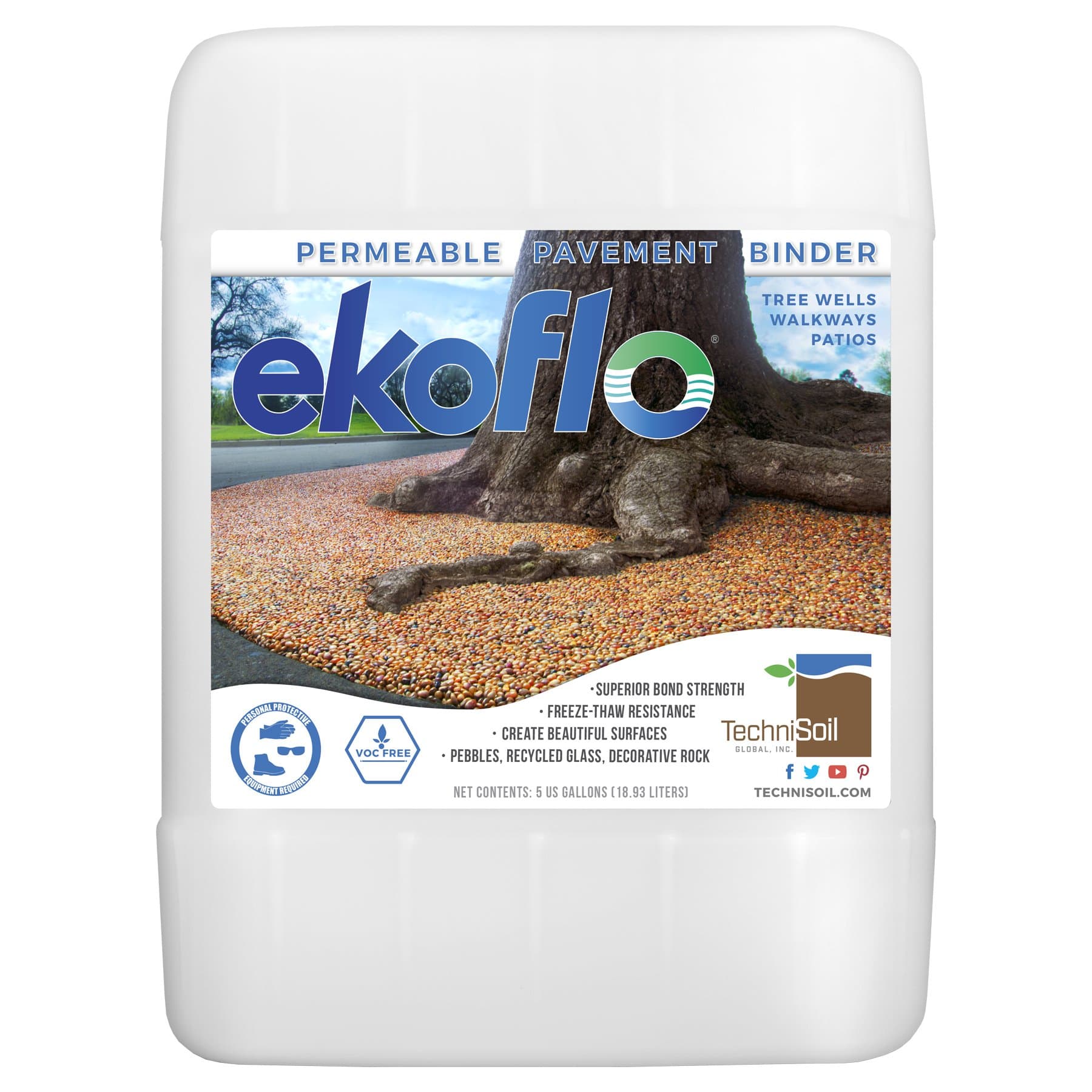 EkoFlo Permeable Pebble Binder (5-gal. Bottle)
