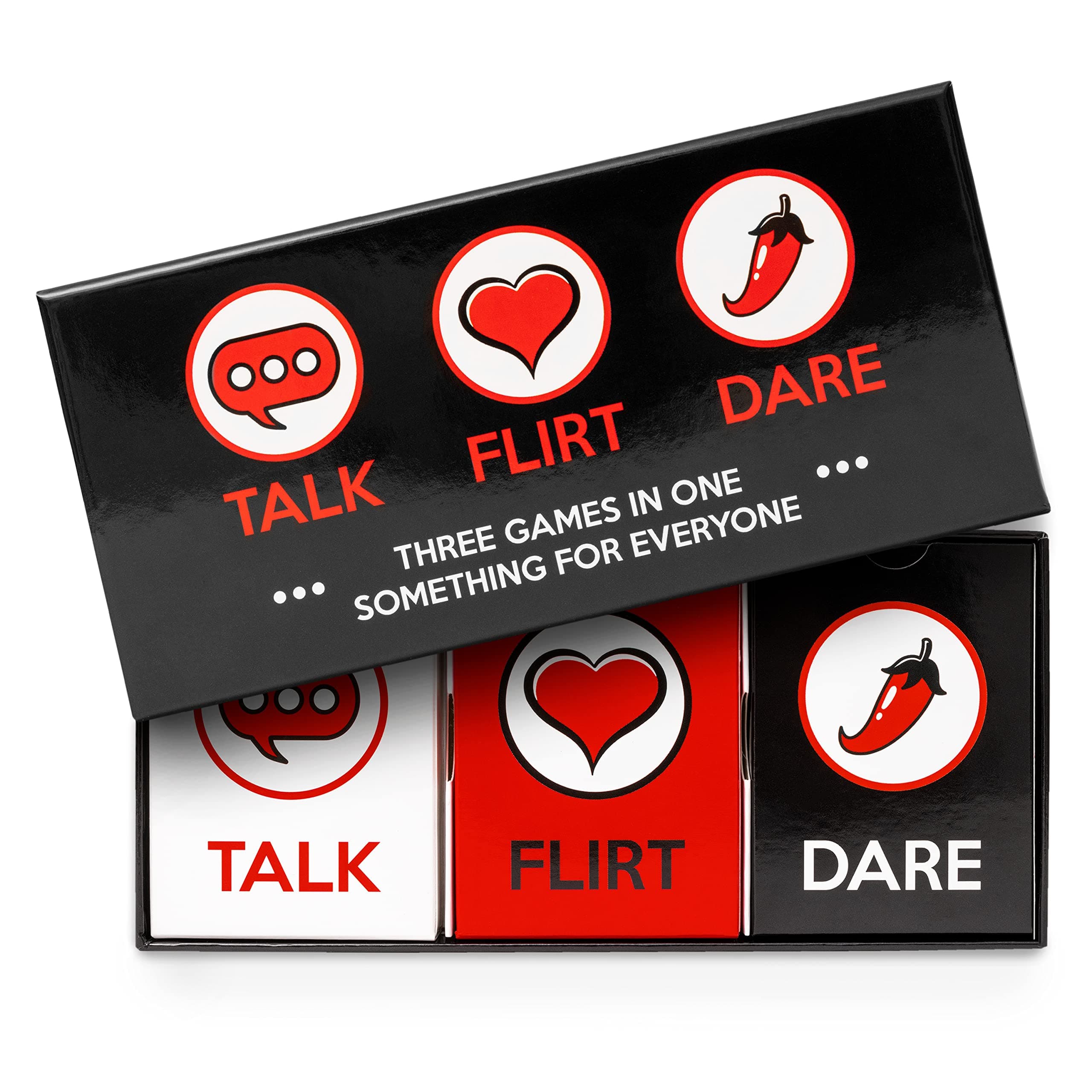 Talk Flirt Dare Couples Game, Gift for Couples, Fun Romantic Date Night Card Game, Conversation and Challenge Cards to Build Connection, Intimacy and Playfulness