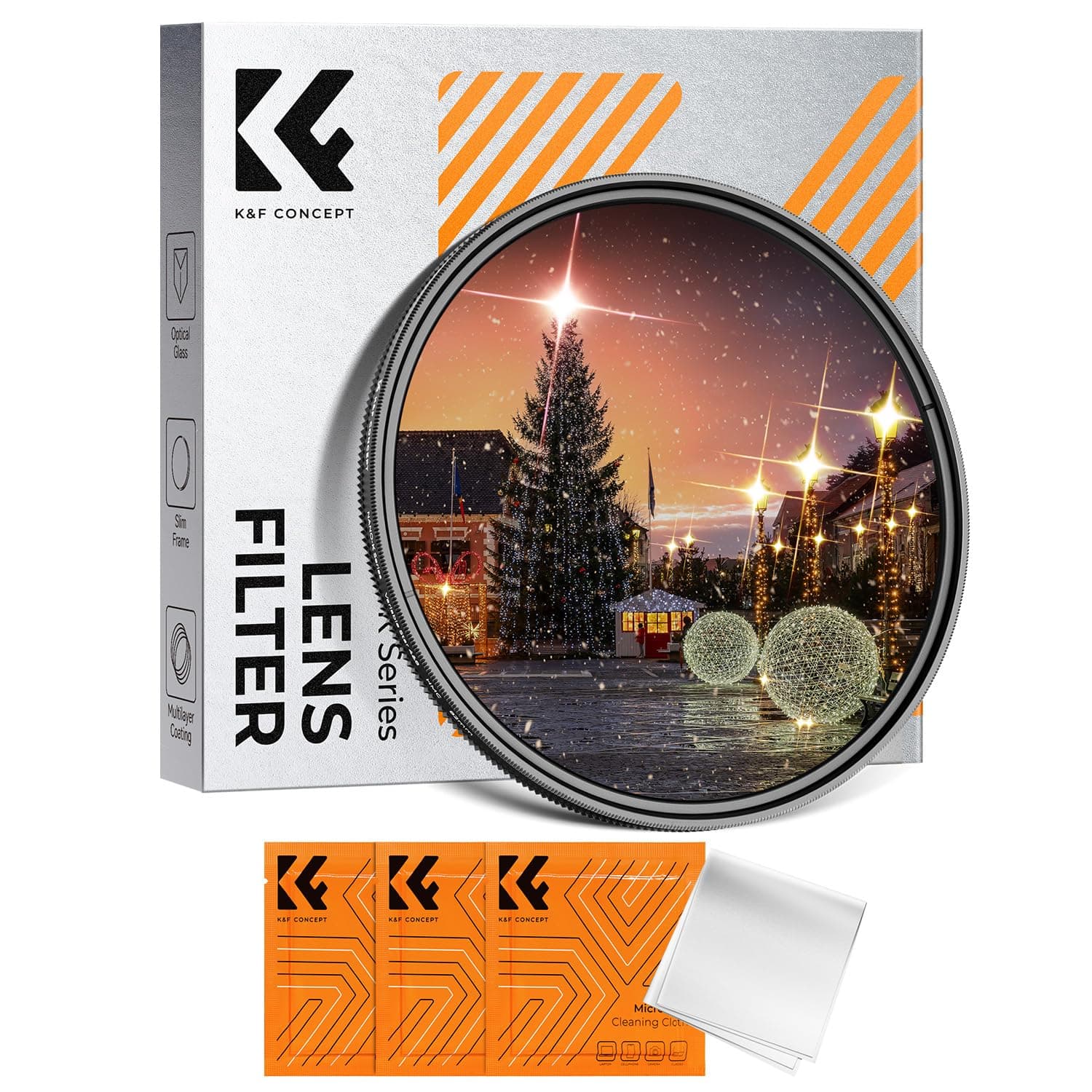 K&F Concept 82mm Variable Star Filter Cross Screen Starburst Filter 4, 8 Points -18 Layer Coating Ultra Slim Optical Glas Camera Lens Filter with 3 Cleaning Cloth