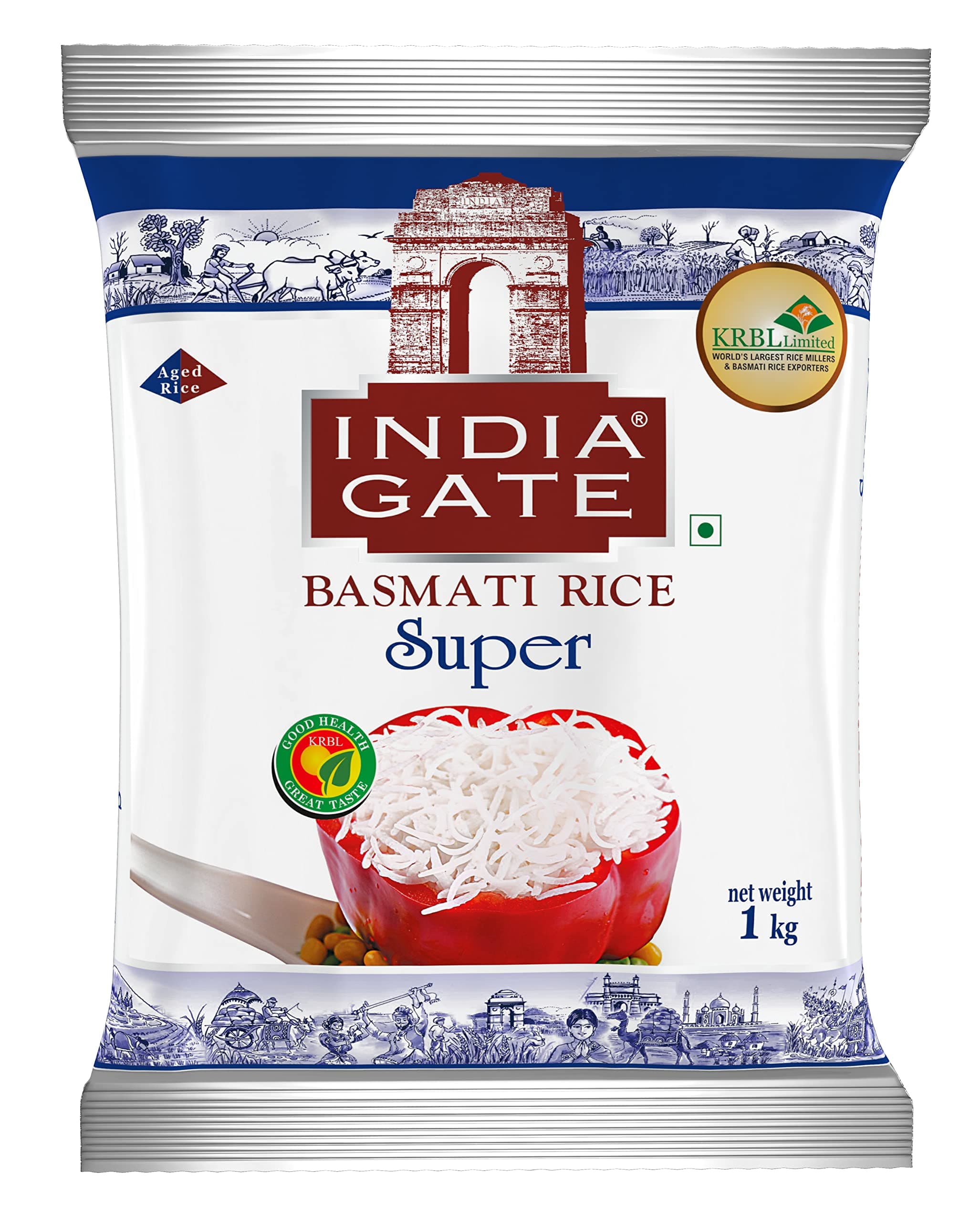 India Gate Basmati Rice Super, 1kg