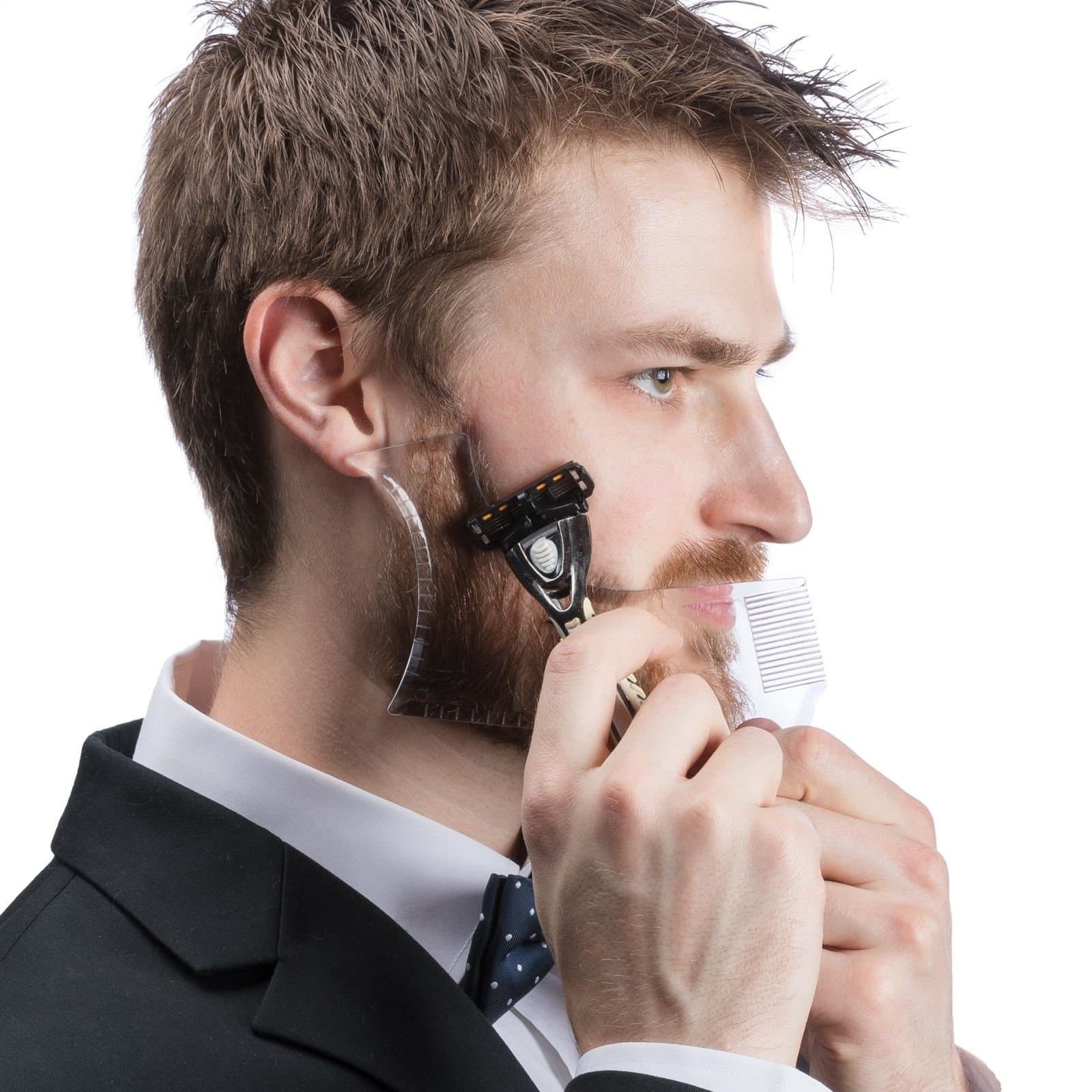 Beard Shaping Tool Template, XDeer Beard Shaper Guide for Line Up & Edging Your Facial Hair