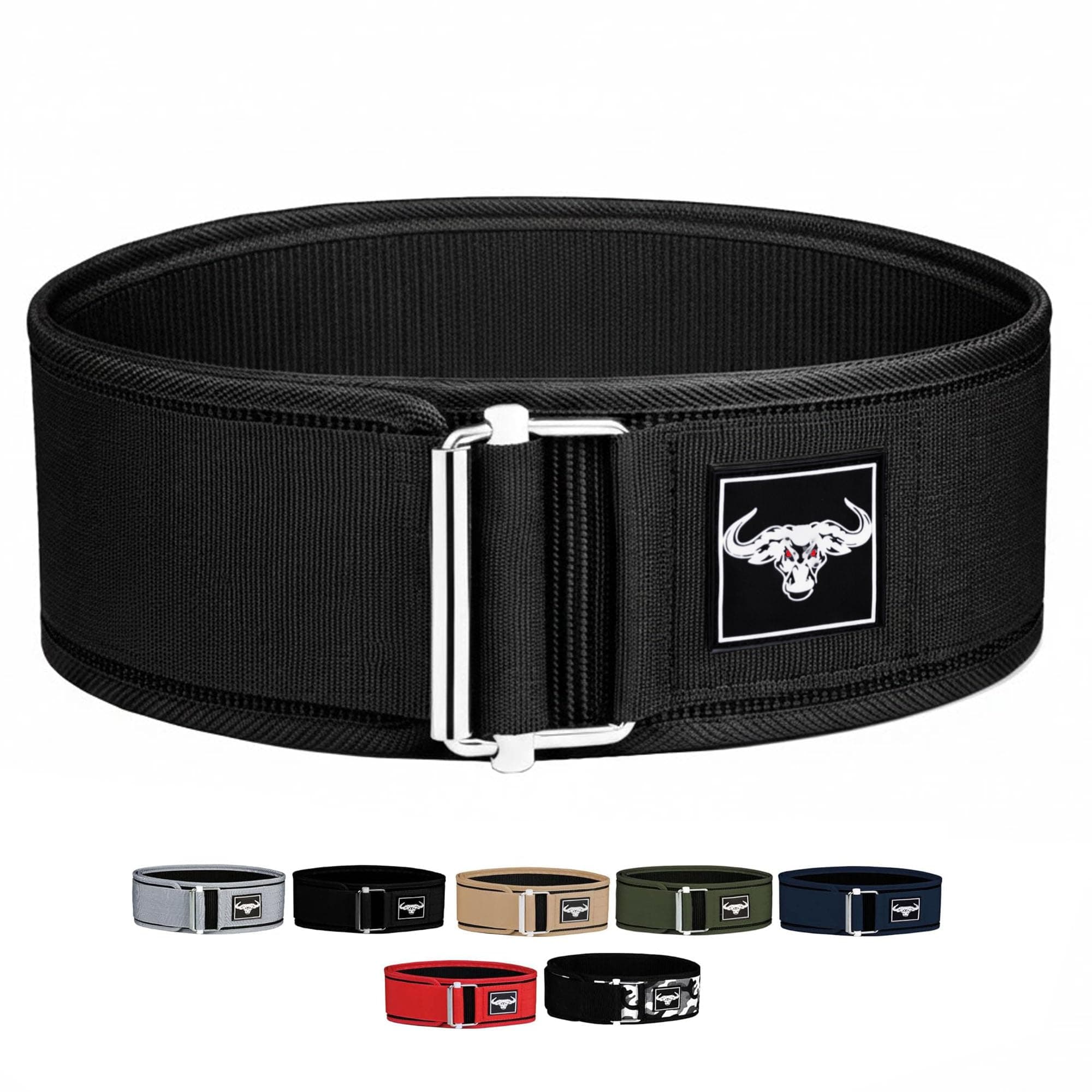 IBRO Quick Locking Premium Weight Lifting Belt - Back Support for Powerlifting, Cross Training & Gym Bodybuilding - 4 Inch Nylon Men and Women with Metal Buckle for Core Stability