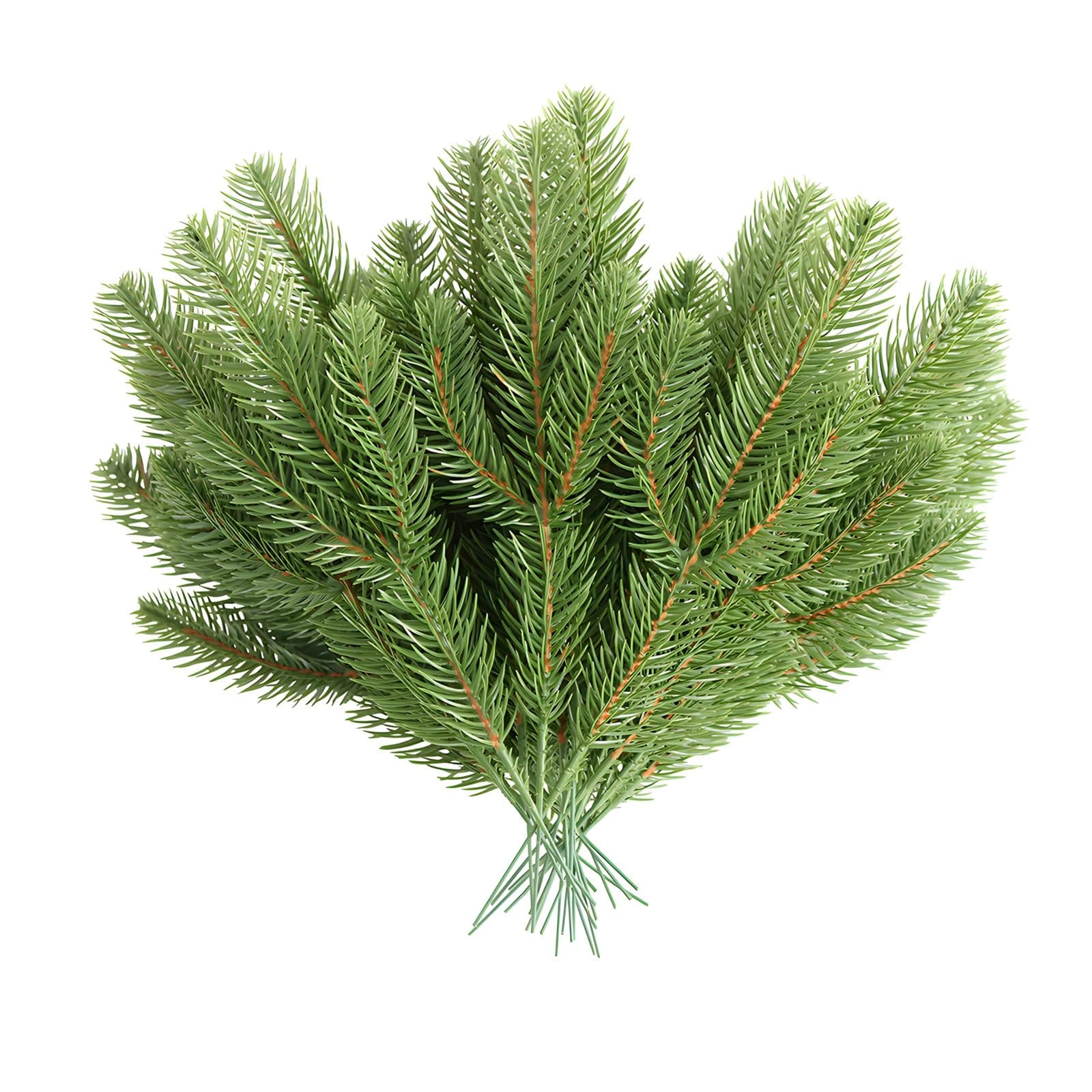 30pcs Artificial Pine Branches Green Plants Pine Needles DIY Accessories for Garland Wreath Christmas and Home Garden Decor