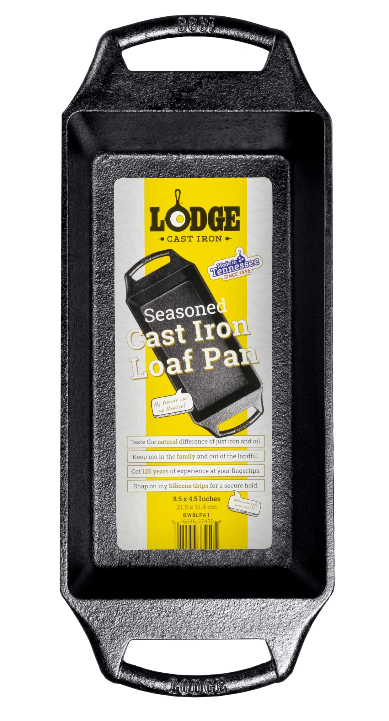 Seasoned Cast Iron Loaf Pan - Pre-Seasoned Rectangular Cast Iron Bakeware- Even Browning Bread Pan with Easy-Release Finish - PFAS-Free Non-Toxic Cookware - 8.5 Inches