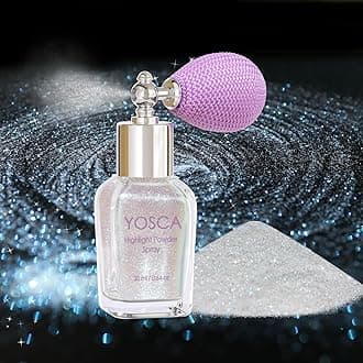 Body Glitter Spray, 30ML Loose Body Shimmer Powder Iridescent Hair Spray White Glitter Sparkle Highlighter Makeup Festival Rave Accessories for Clothes Hair Face Nail Art
