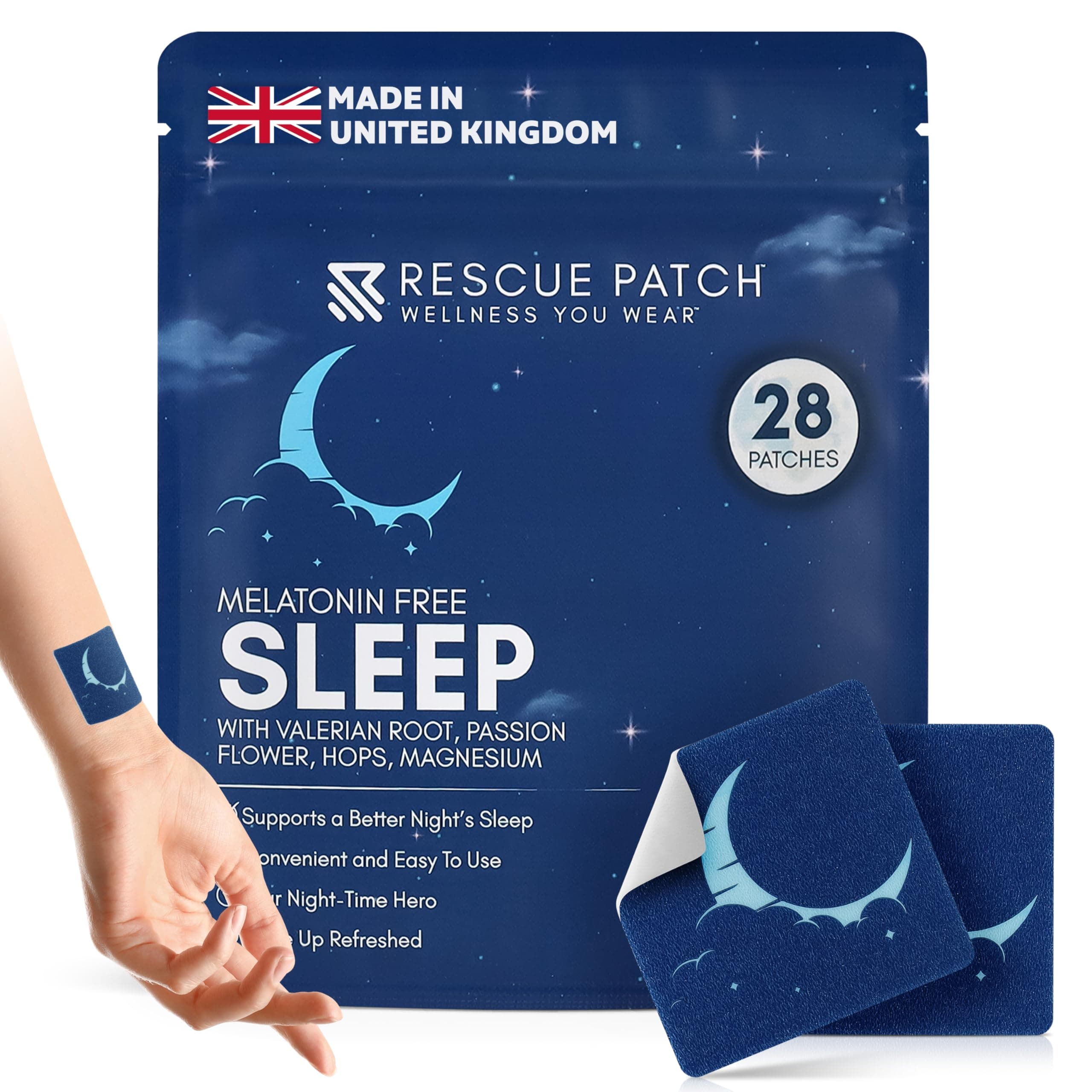 Sleep Patches for Adults Extra Strength – Natural Sleeping Patch, Melatonin-Free Patch for Relaxation & Restful Night – Long-Lasting Formula