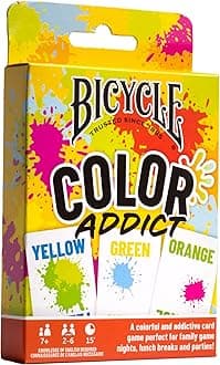 Color Addict Matching Family Card Game, Up to 6 Players (Ages 7 and Up), Yellow
