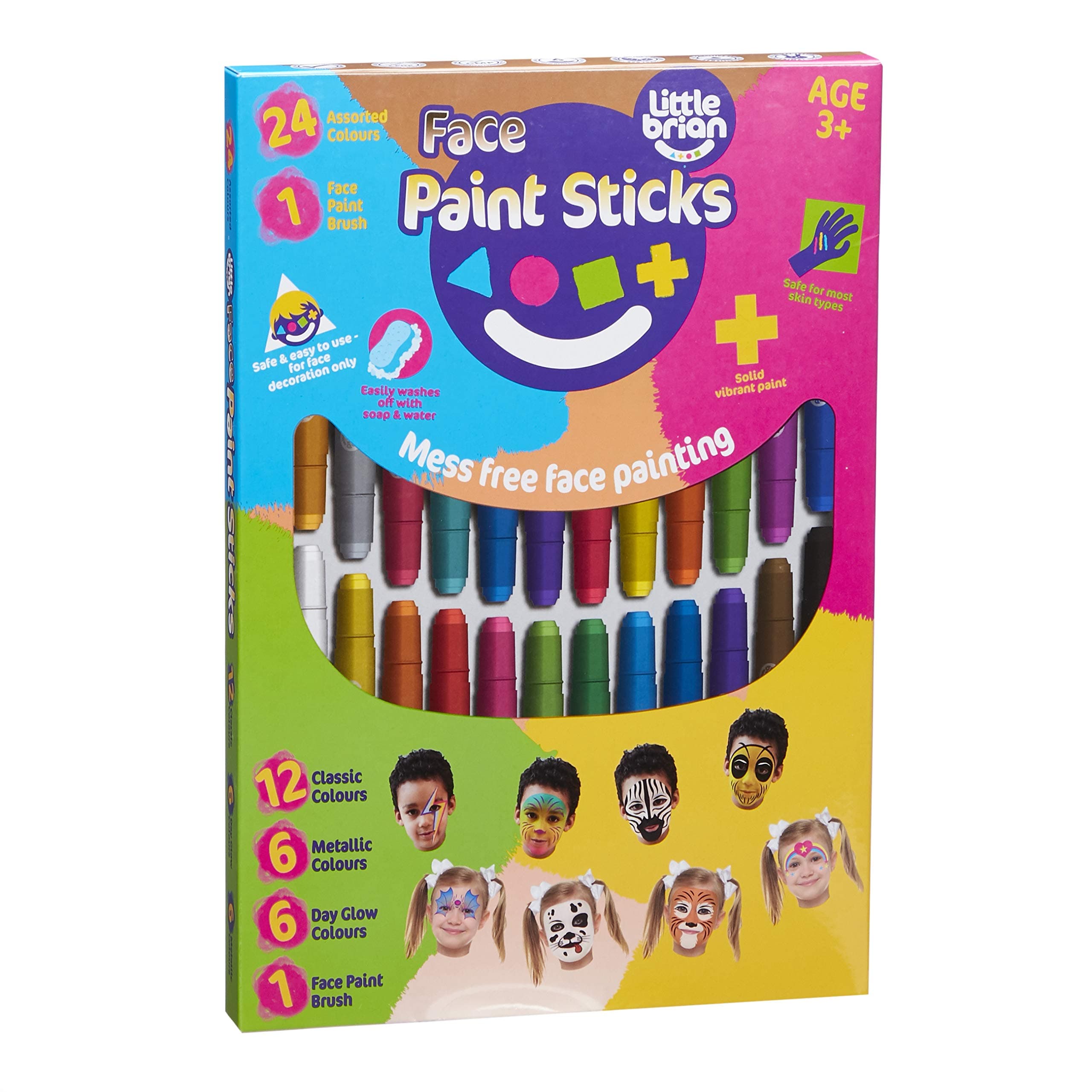 Little BrianFace Paint Sticks 24 Assorted