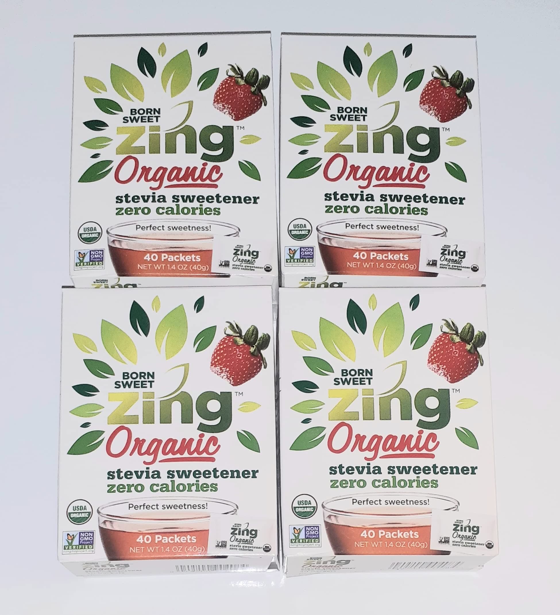 Zing Sweeteners Stevia Zero Cal Packets (Pack of 4)