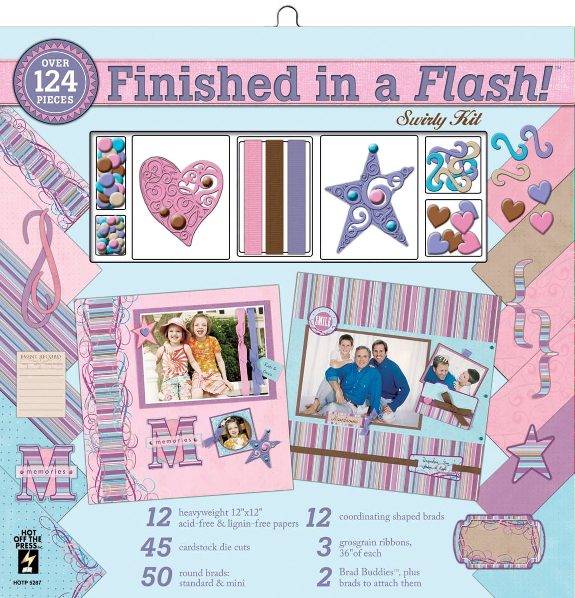 Hot Off The Press Finished in A Flash Page Kit 12"X12"-Swirly