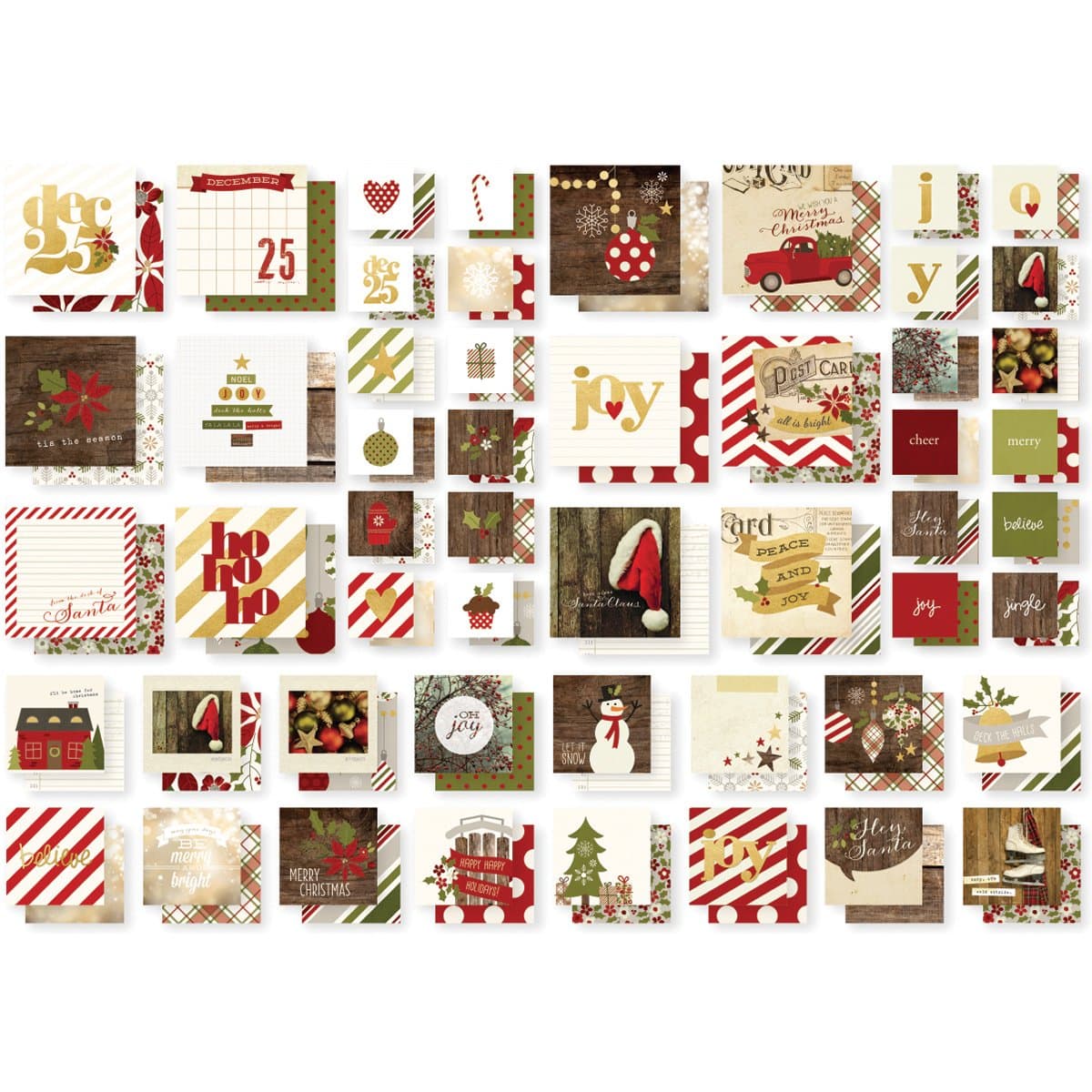 Sn@P! Insta Squares 52/Pkg-Cozy Christmas