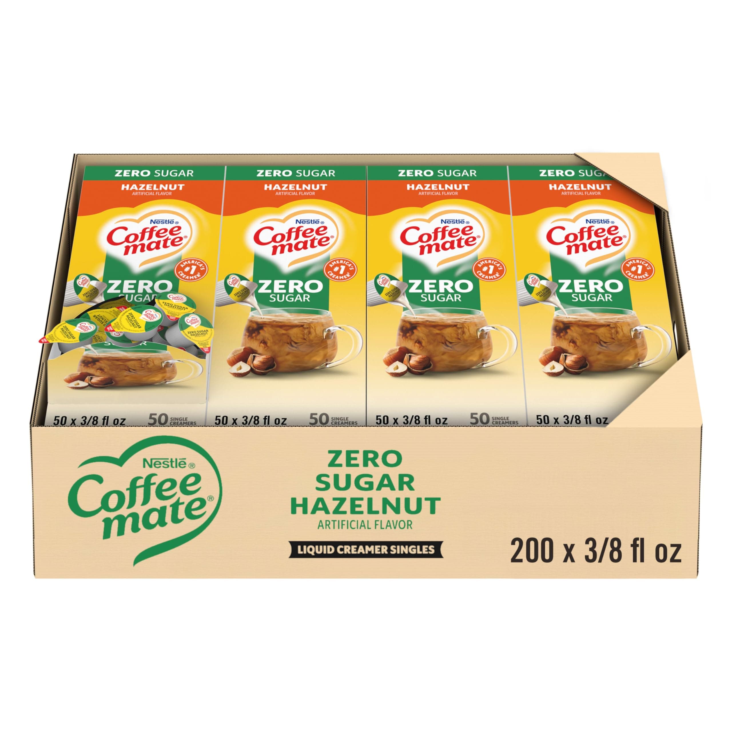 Nestle Coffee mate Coffee Creamer, Zero Sugar Hazelnut