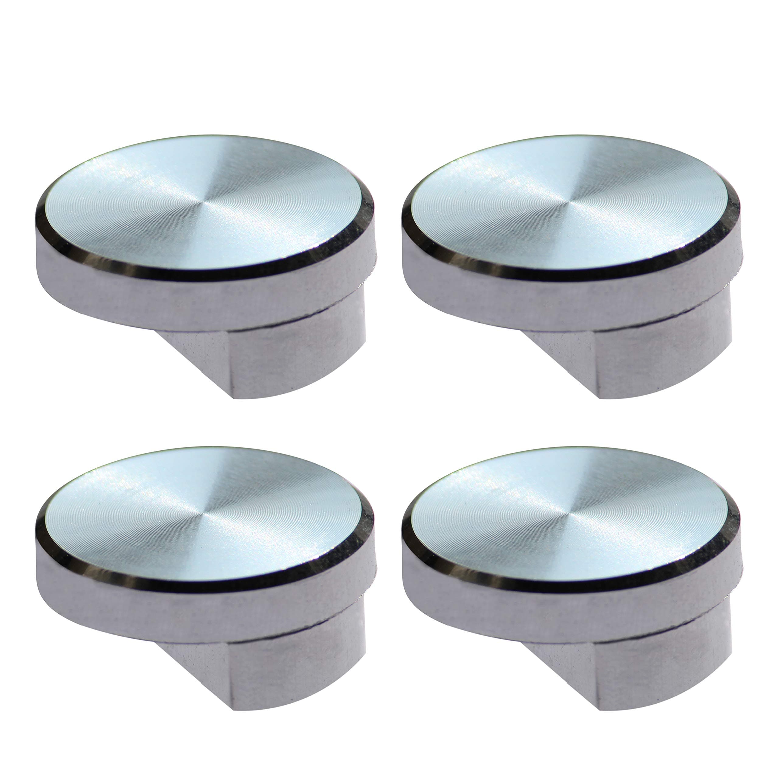Atlantic Fully Brass Half Round Mirror Glass Bracket Holder 8 mm | Chrome Finish | Wall Mounted | Pack of 4 Piece