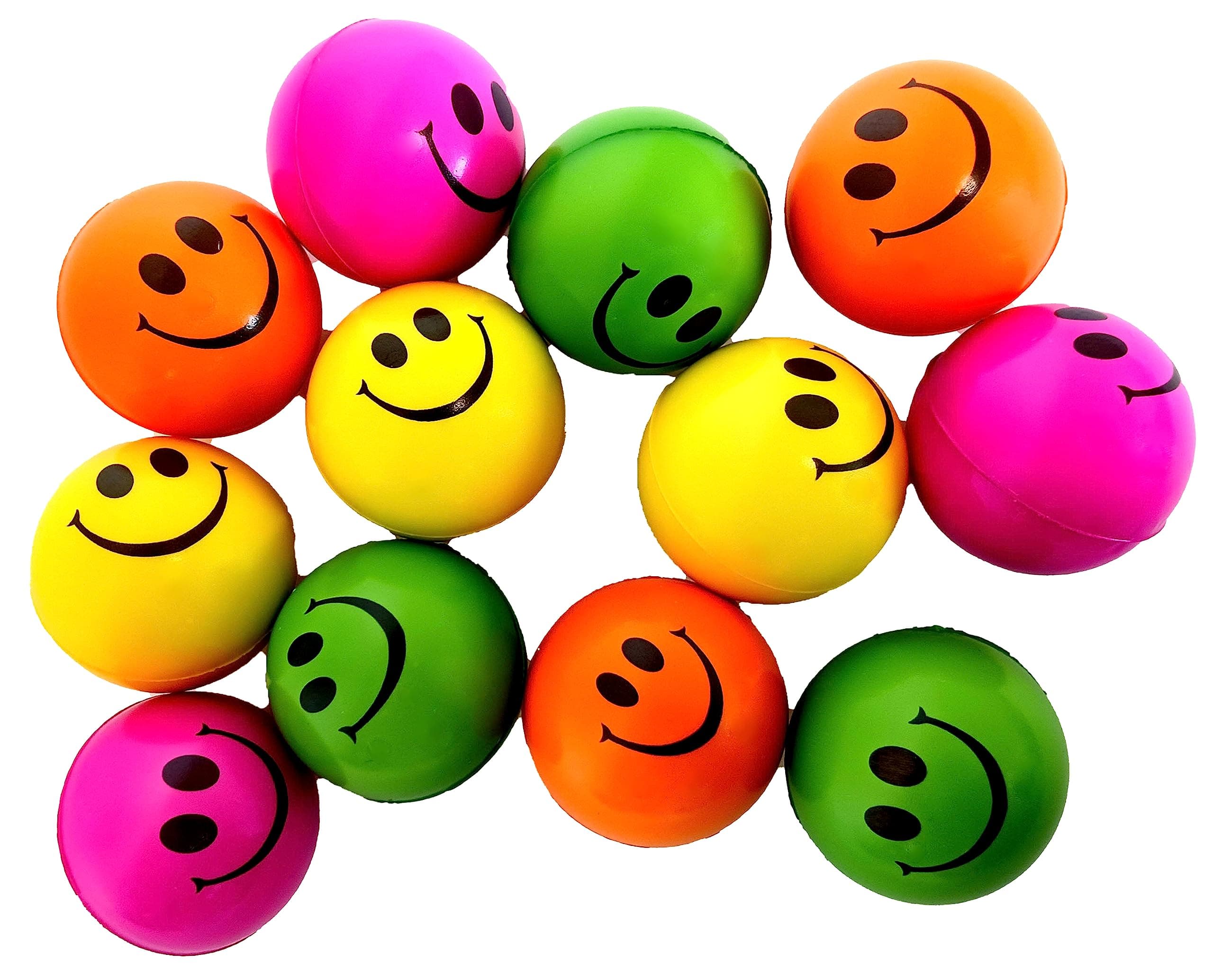 Smile Face Squishy Squashy Stress Balls (12 Piece Pack)