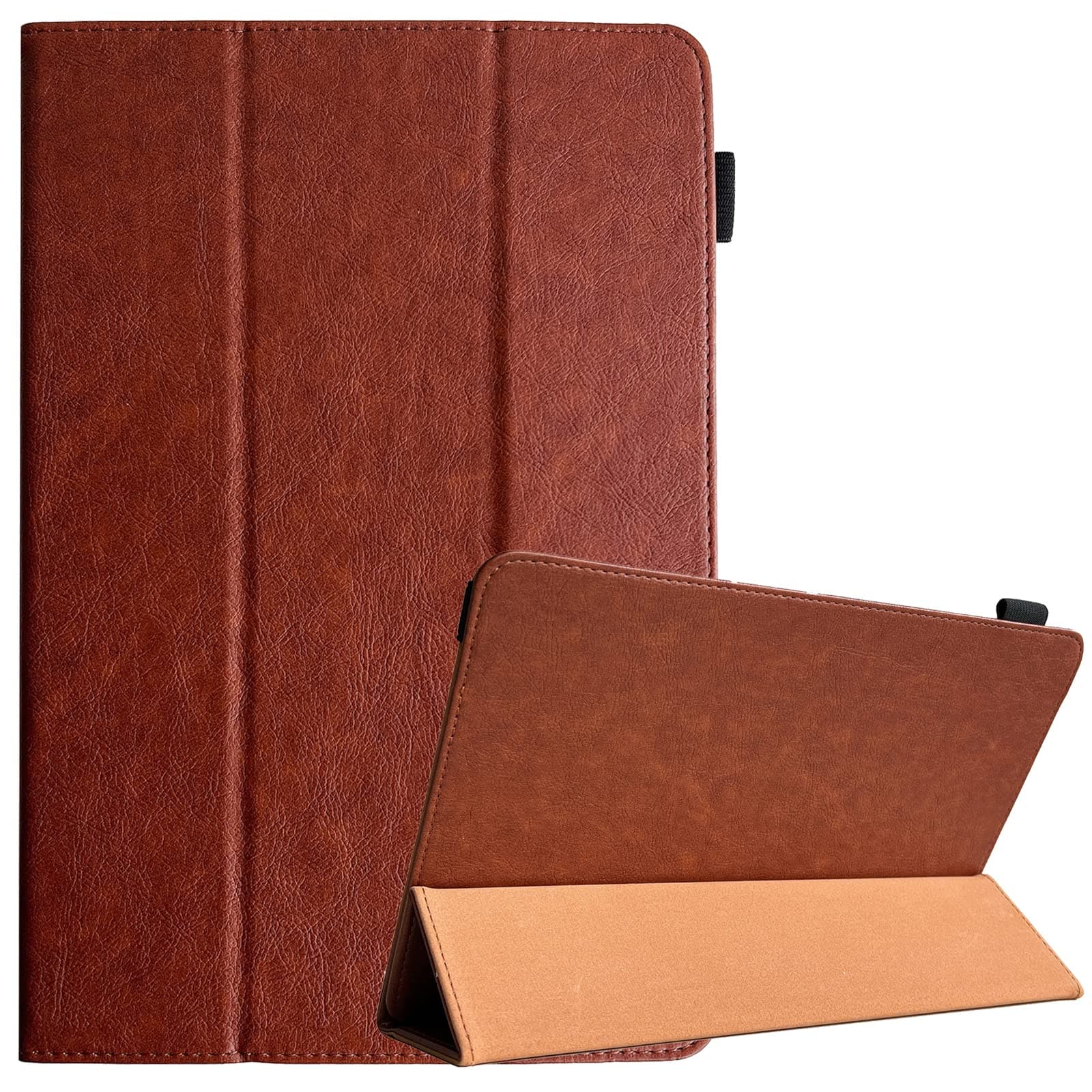 9.5-10.5 inch Tablet Case, Universal Protective Cover Stand Folio Case for 9 10 10.2 Inch Android Touchscreen Tablet, Brown