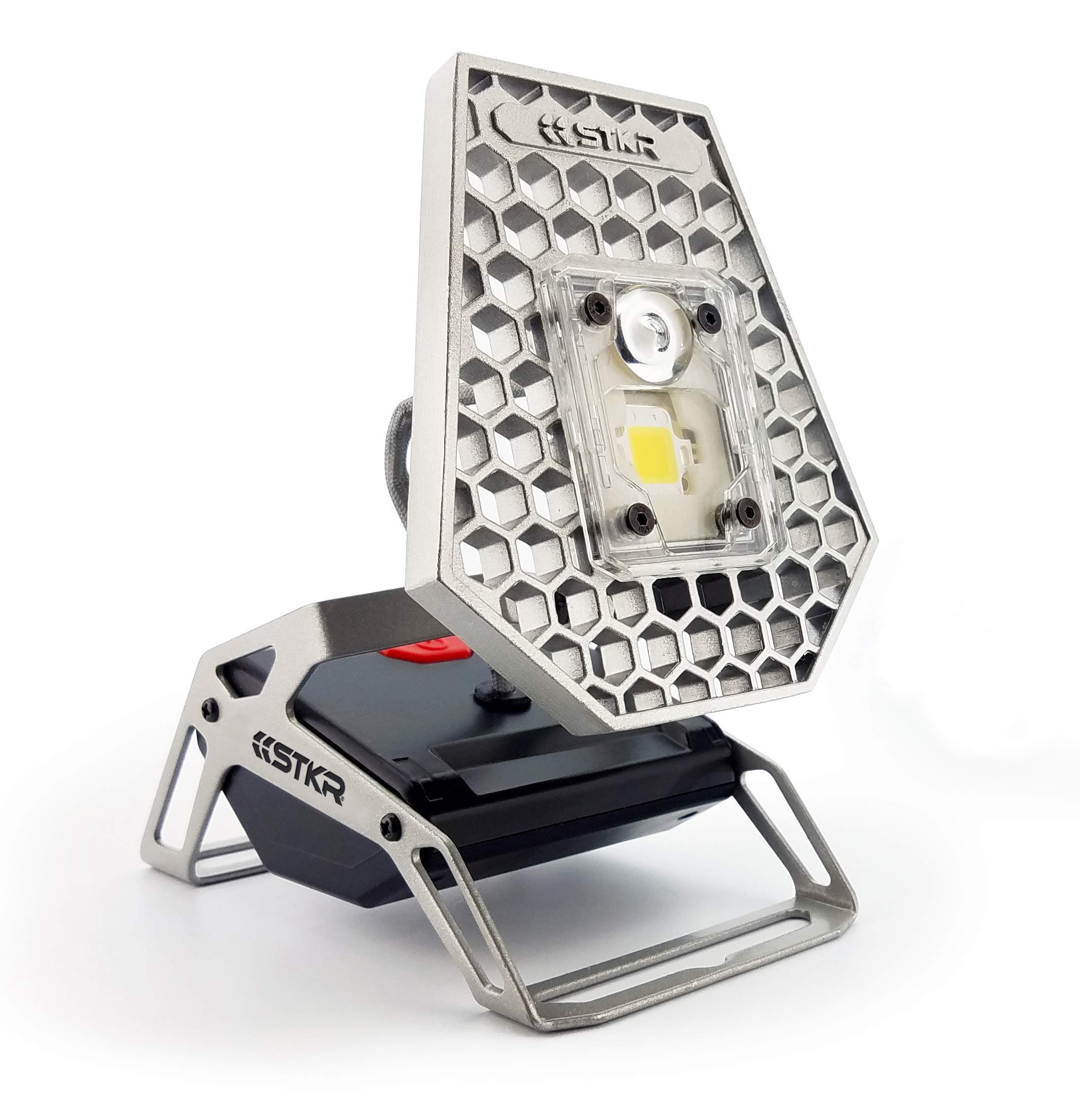 Striker Concepts Mobile Work Light, Aluminum, 90 W, Metallic Silver