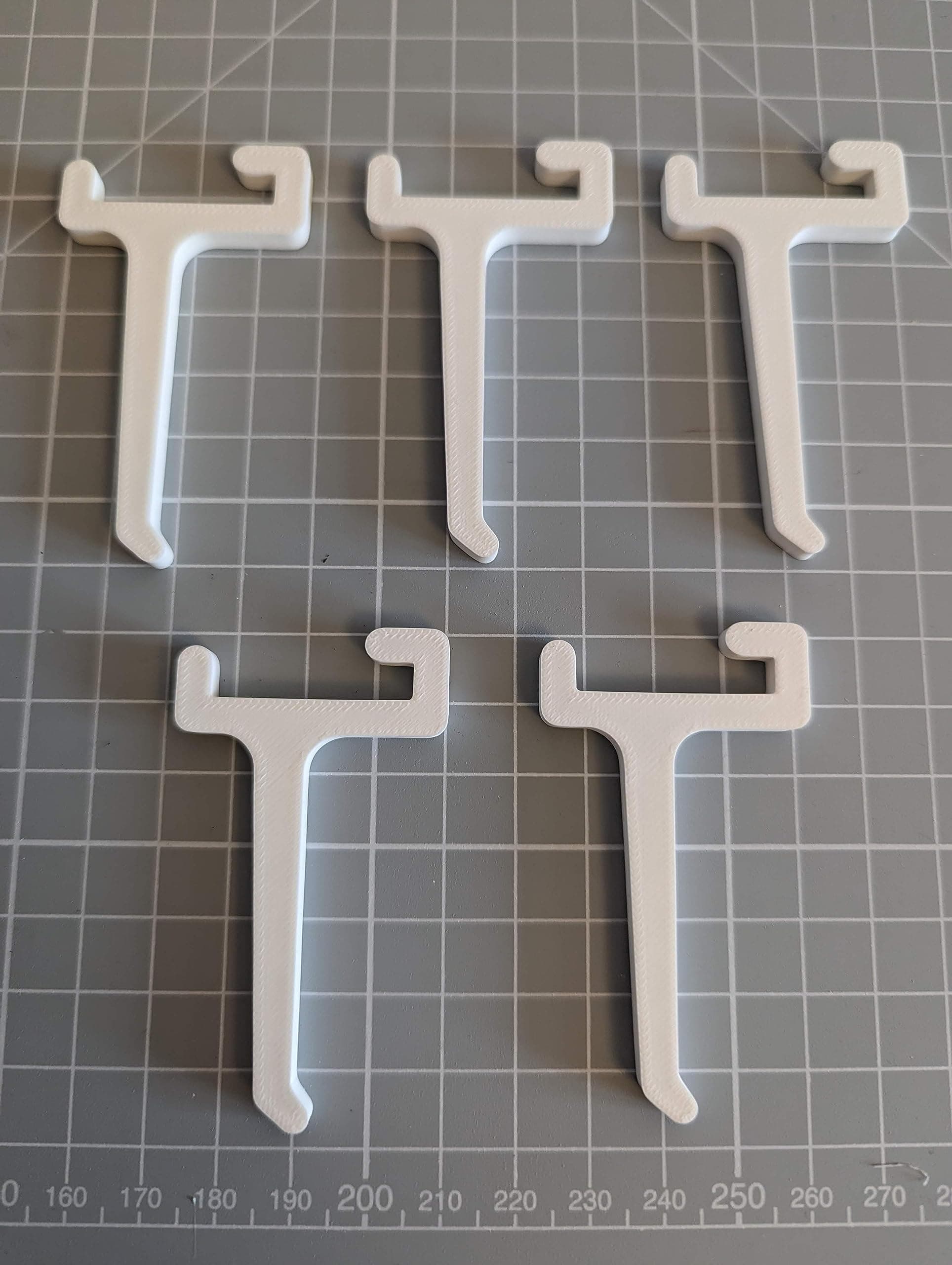 5X L Hooks for IKEA Skadis | Peg Board Accessory Holder & Storage Organiser for Scissors Tools Stationary Craft Supplies DIY Pens & Accessories, for Home & Office (White)