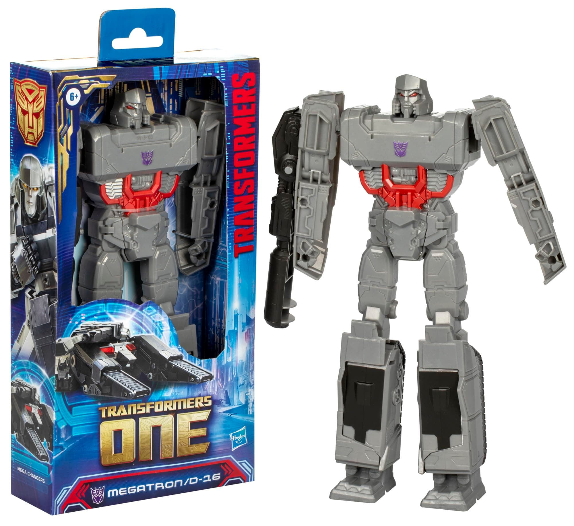 One Mega Changer Megatron (D-16) 11-Inch Robot Action Figure, Interactive Toys for Boys and Girls Ages 6 and Up