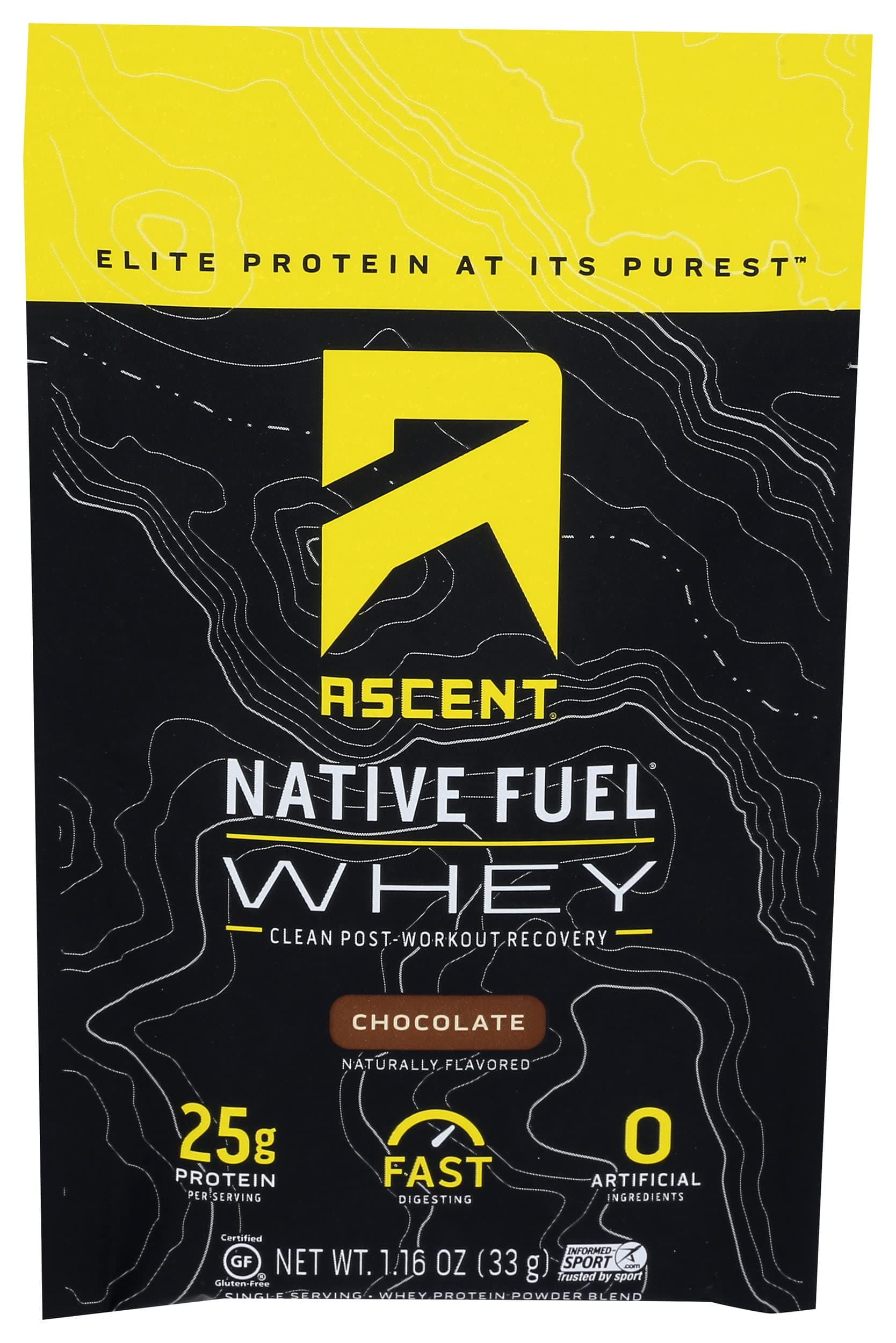 Ascent Chocolate Whey Protein Powder Packet, 1.16 OZ