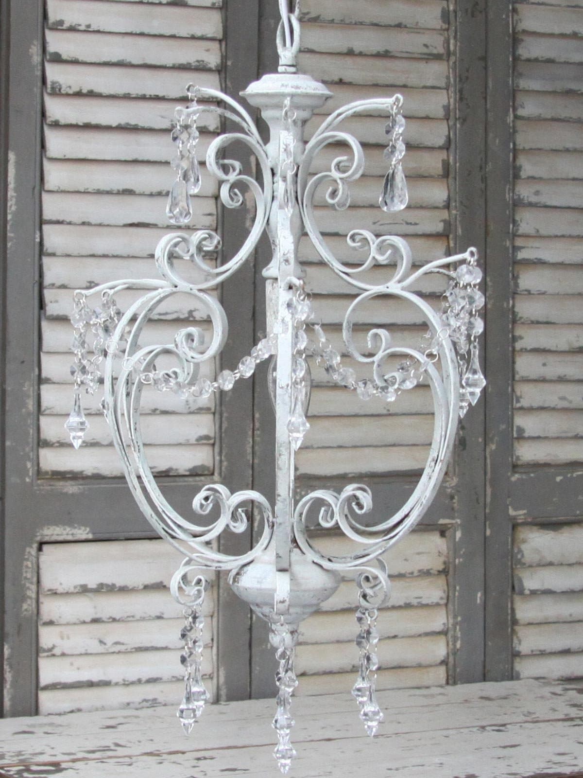 Chic Antique Large Chandelier Ceiling Light 31 x 52 cm Shabby Chic Look