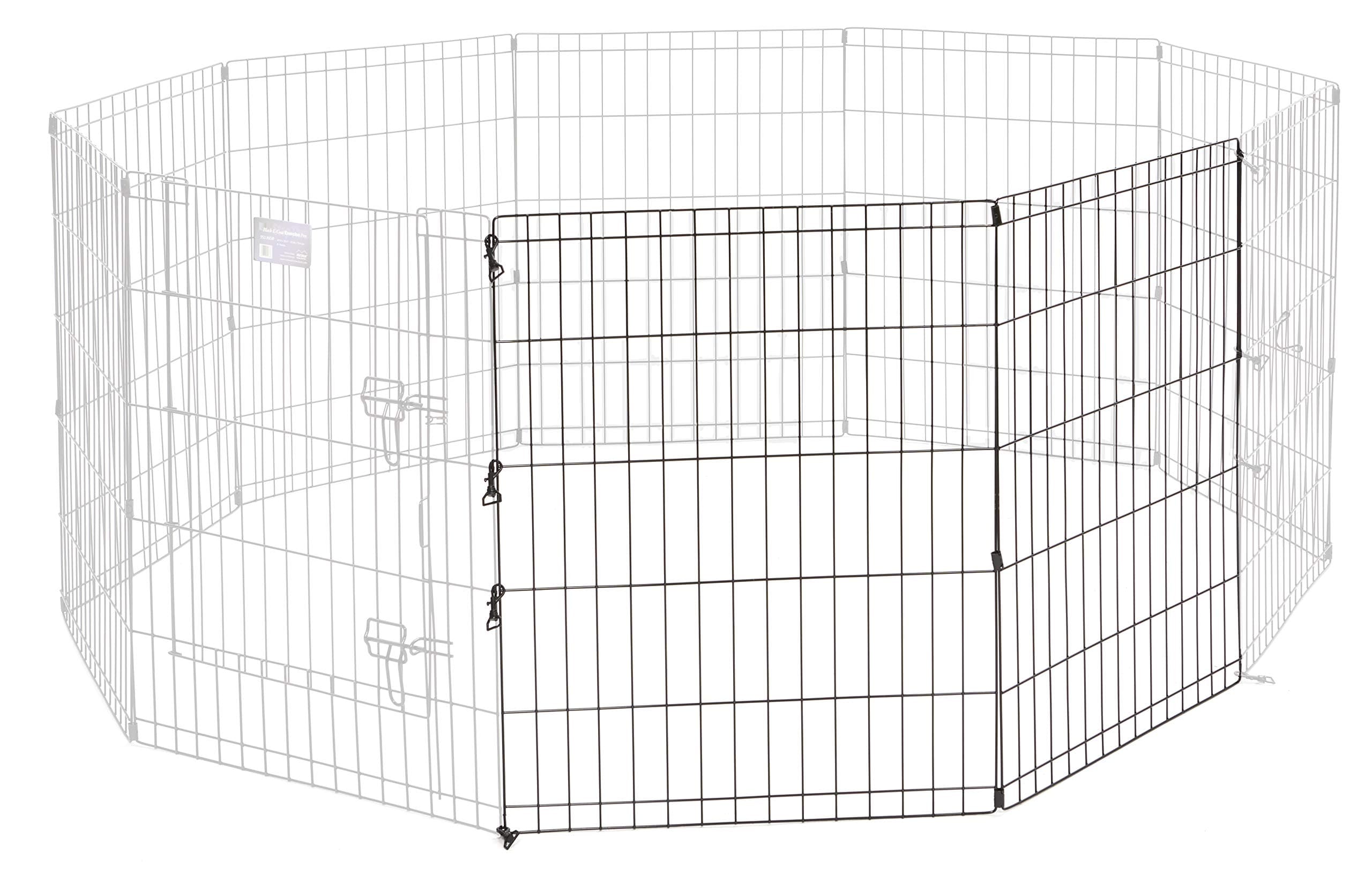 MidWest Homes for Pets Universal Pet Playpen 2-Panel Extension Kit | Fits Metal 30-Inch Dog Pens | Kit Measures, 24x30 Inch (Pack of 2)