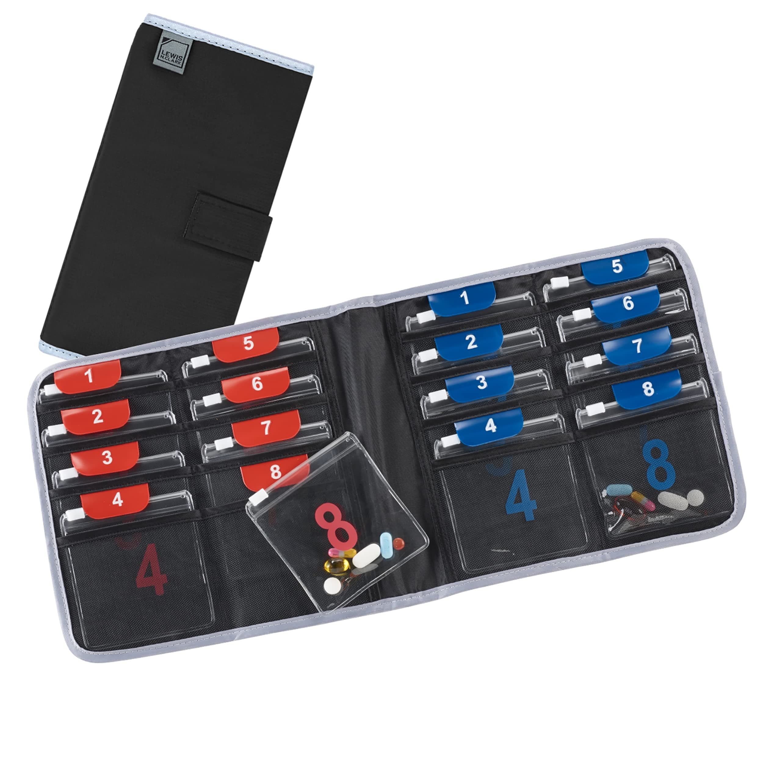 Lewis N. Clark Travel Pill Organizer | For Vitamins, Medication, Prescription...