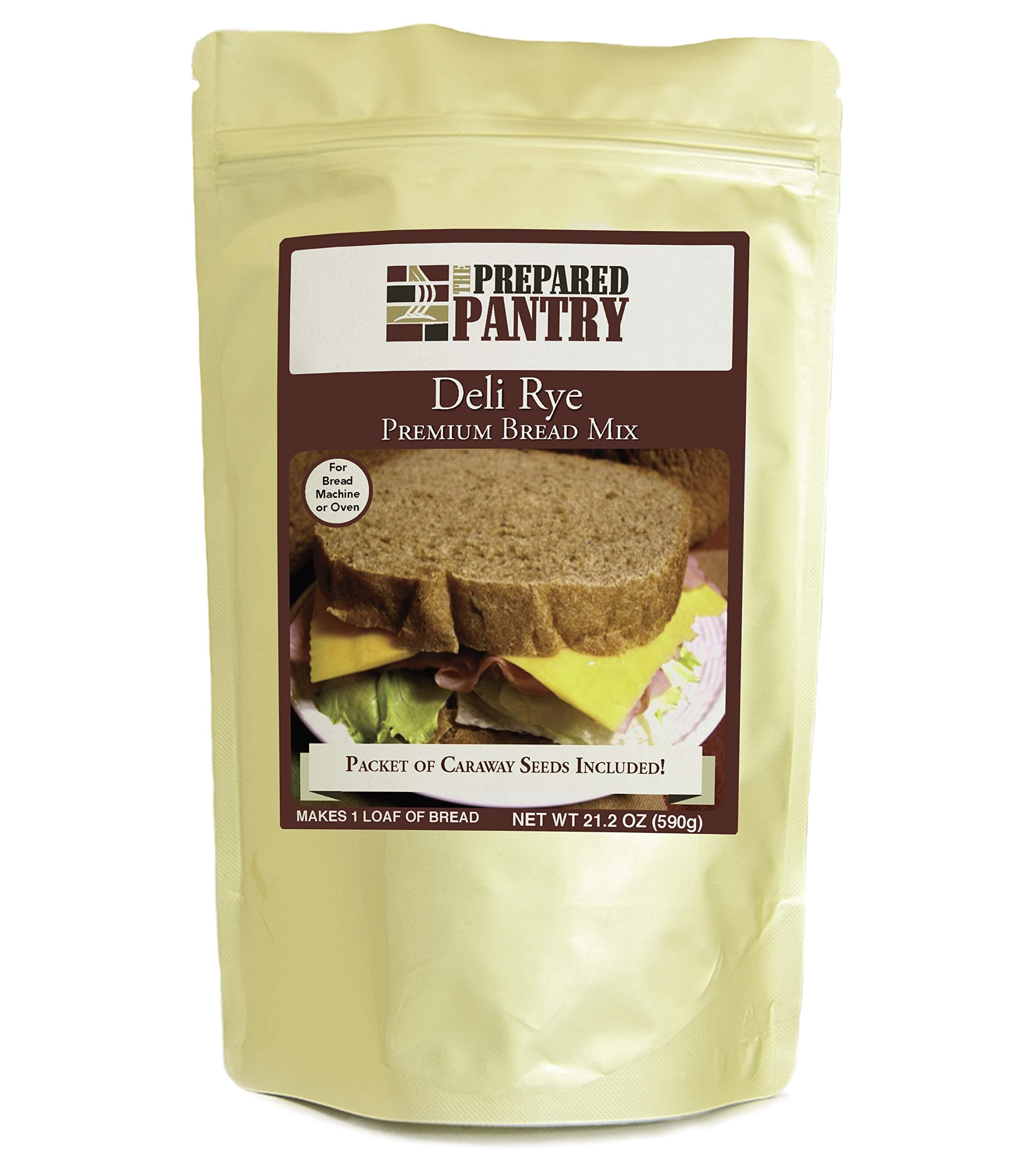 The Prepared Pantry Deli-Style Rye Bread Mix; Single Pack; For Bread Machine or Oven