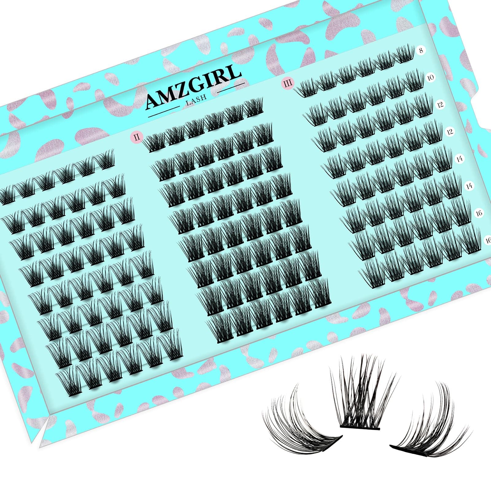 Lash Clusters Diy Eyelash Extensions Individual Lashes Cluster Wispy D Curl Eyelashes Extension Clusters Volume Natural 144pcs False Lashes(ASA D)