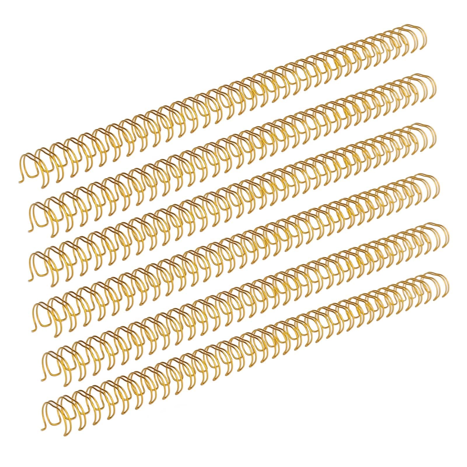 Cryfokt Wire Binding Spines Spiral, 1/2in Diameter 34 Loop Binding Coils 3:1 Pitch 100 Sheets Capacity Iron Wire Binding Ring, Double Loop Combs for Various Binding