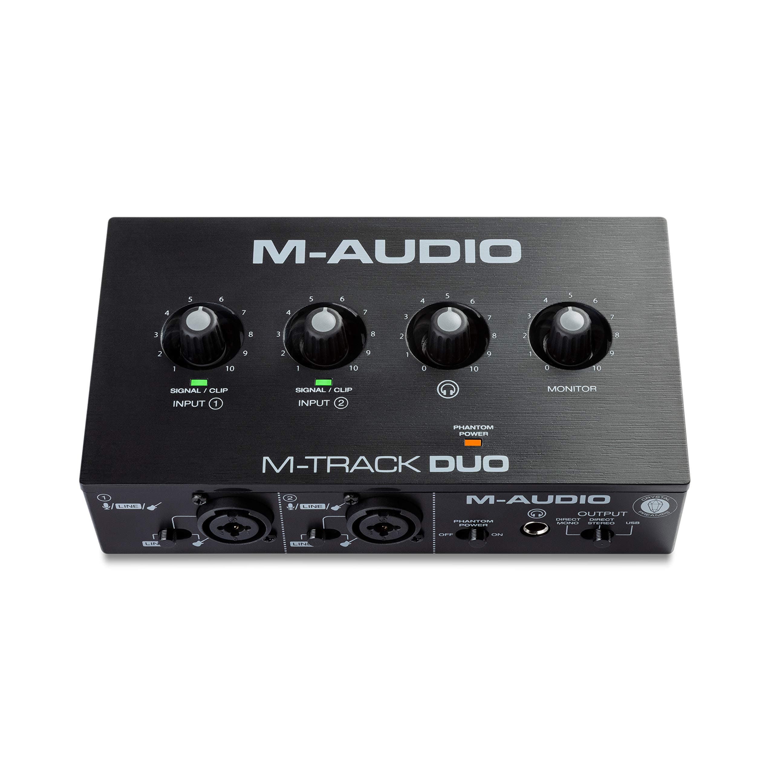M-Audio USB Audio Interface, Music Production Software, Mac Win DTM DAW, Low Noise, Live Distribution, Playback, Home Recording, M-Track Duo