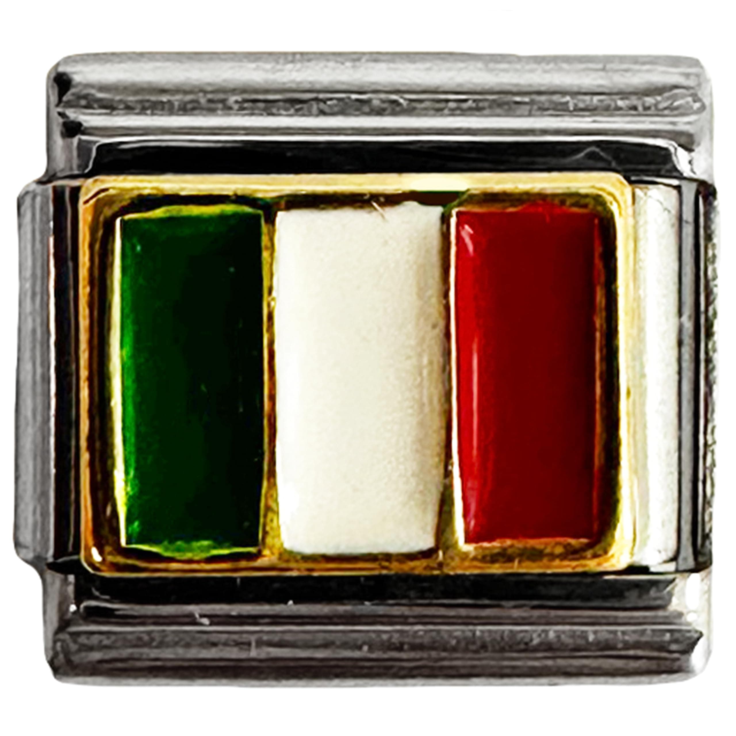 Fablinks Italian Charm Bracelet Link Flag