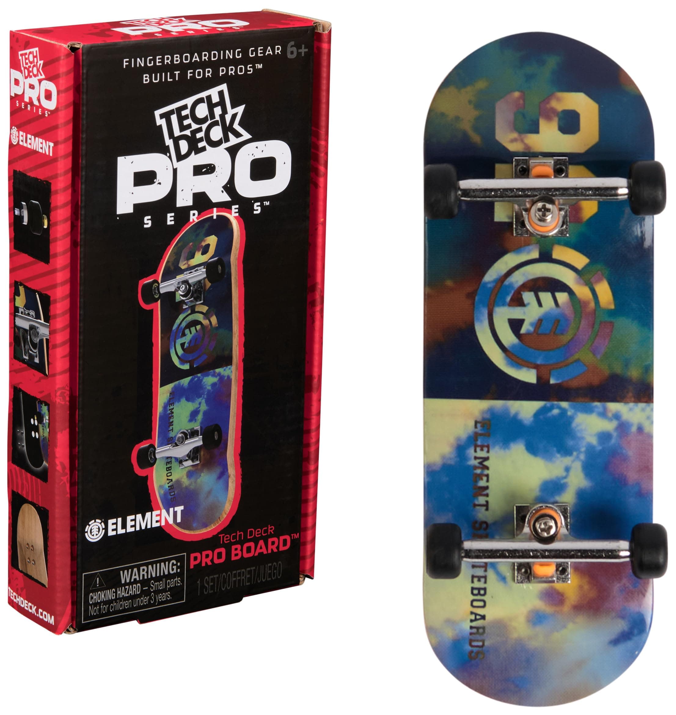 Element Pro Series Finger Board with Storage Display, Built for Pros; Authentic Mini Skateboards, Kids Toys for Ages 6 and up