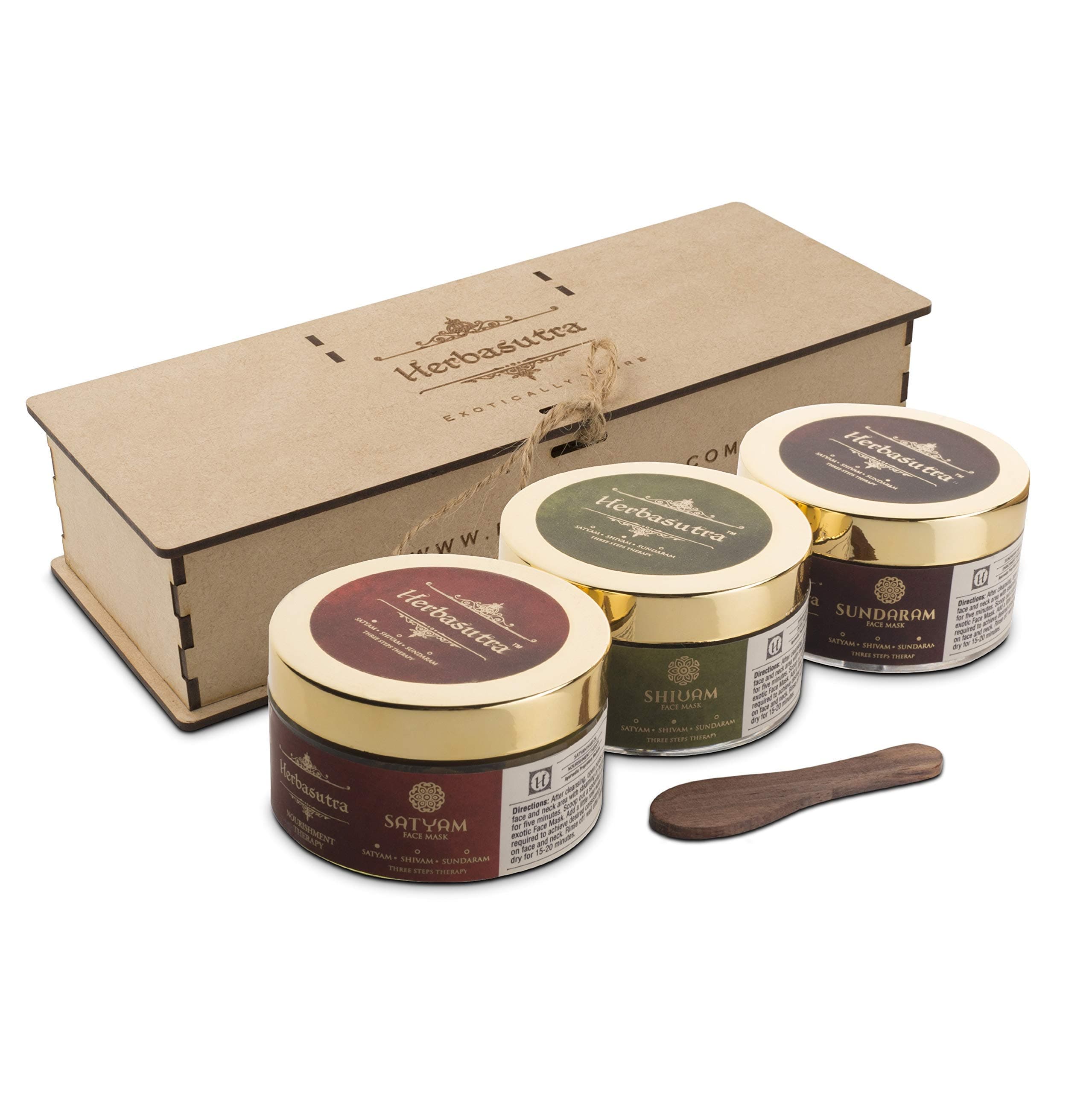 Herbasutra Three Steps Face Mask Therapy 50Gms X 3 (Satyam - Shivam - Sundaram Skin Therapy)