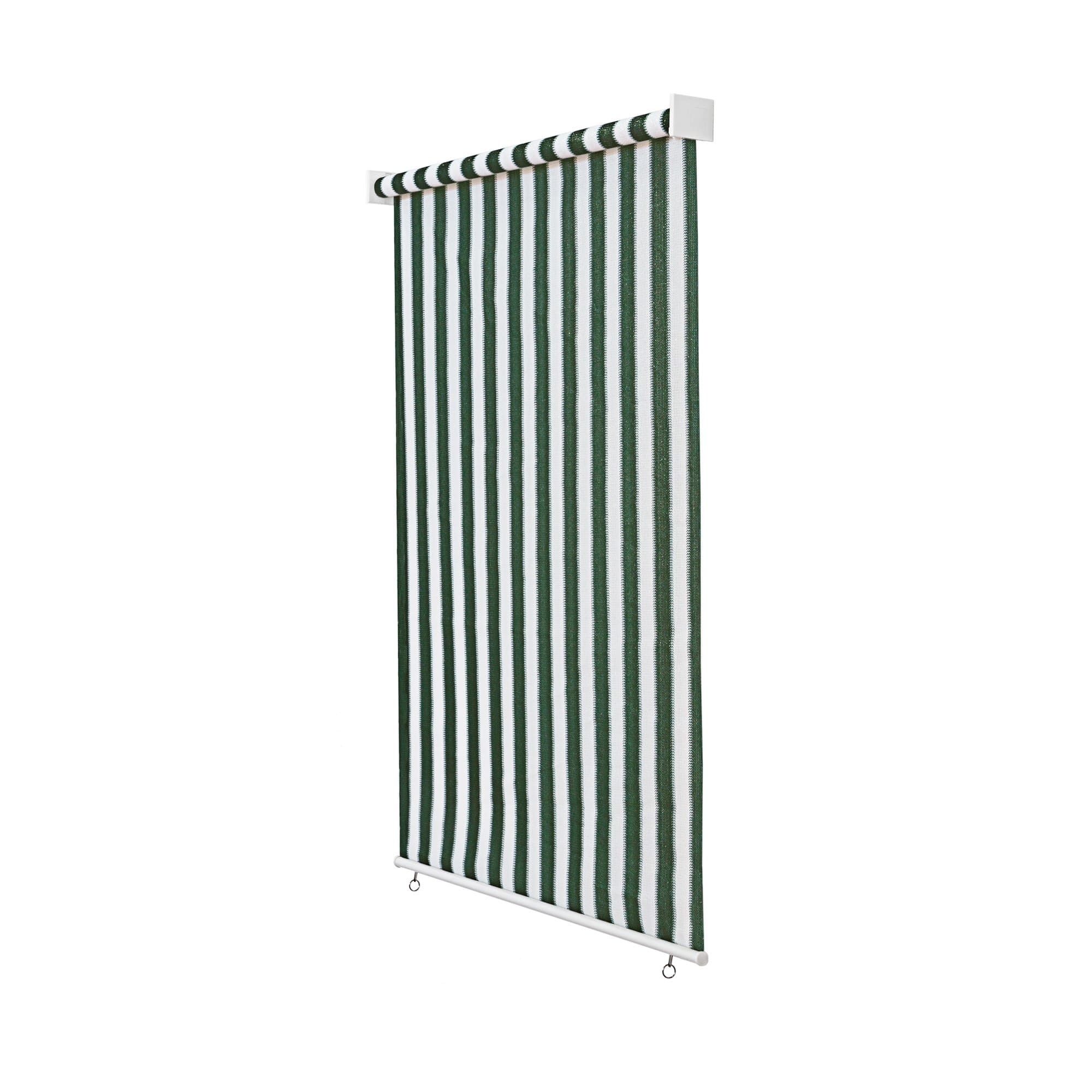 Outdoor Roller Blind/Vertical Awning 240 x 240 cm (Width x Height) Green - White