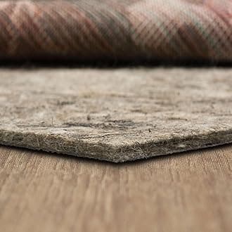Mohawk Home 5' 9" x 9' Non Slip Grip Rug Pad 1/2" Thick Dual Surface Felt Cushion + Rubber Gripper - Safe for All Floors