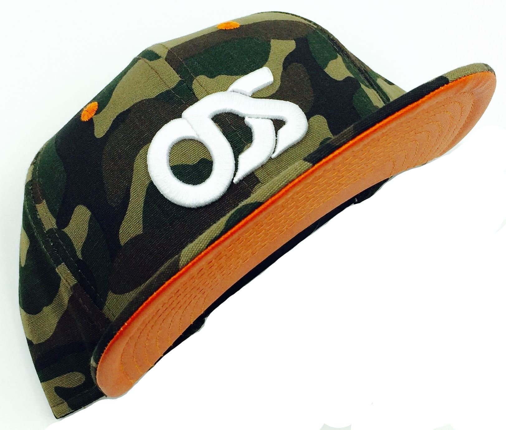 ODS Canvas Camo & Orange Leather Snapback