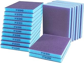 18pcs Sanding Sponge 220 grit Soft Sanding Block Washable and Reusable, Double-Sided Sponge Sanding Blocks Wet Dry Sandpaper Pad for Wood Metal FurniturePaint