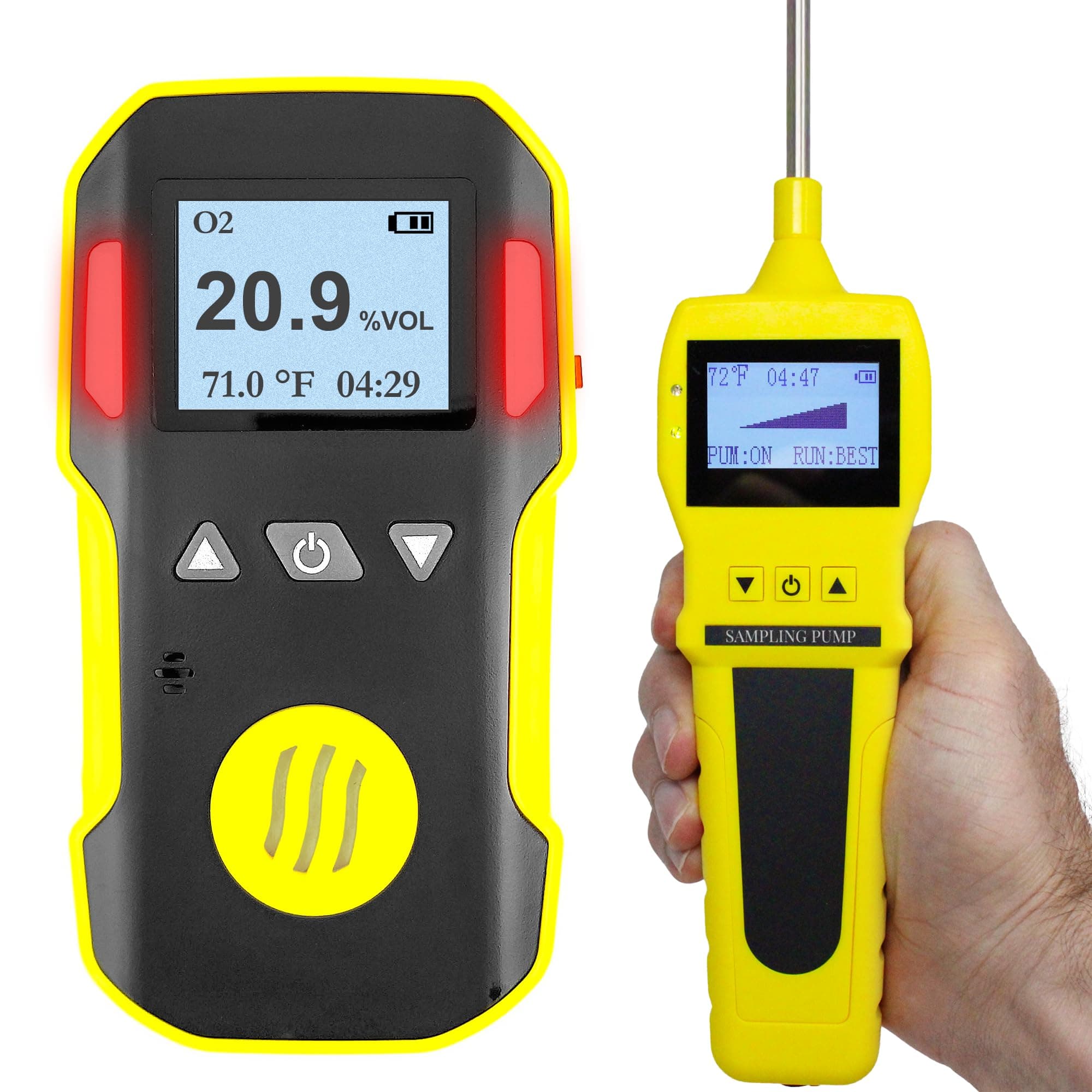 FORENSICS DETECTORS FD Oxygen O2 Analyzer + Pump with Probe by | USA NIST Calibrated | USB Recharge | Sound, Light and Vibration Alarms | 0-30% O2 |