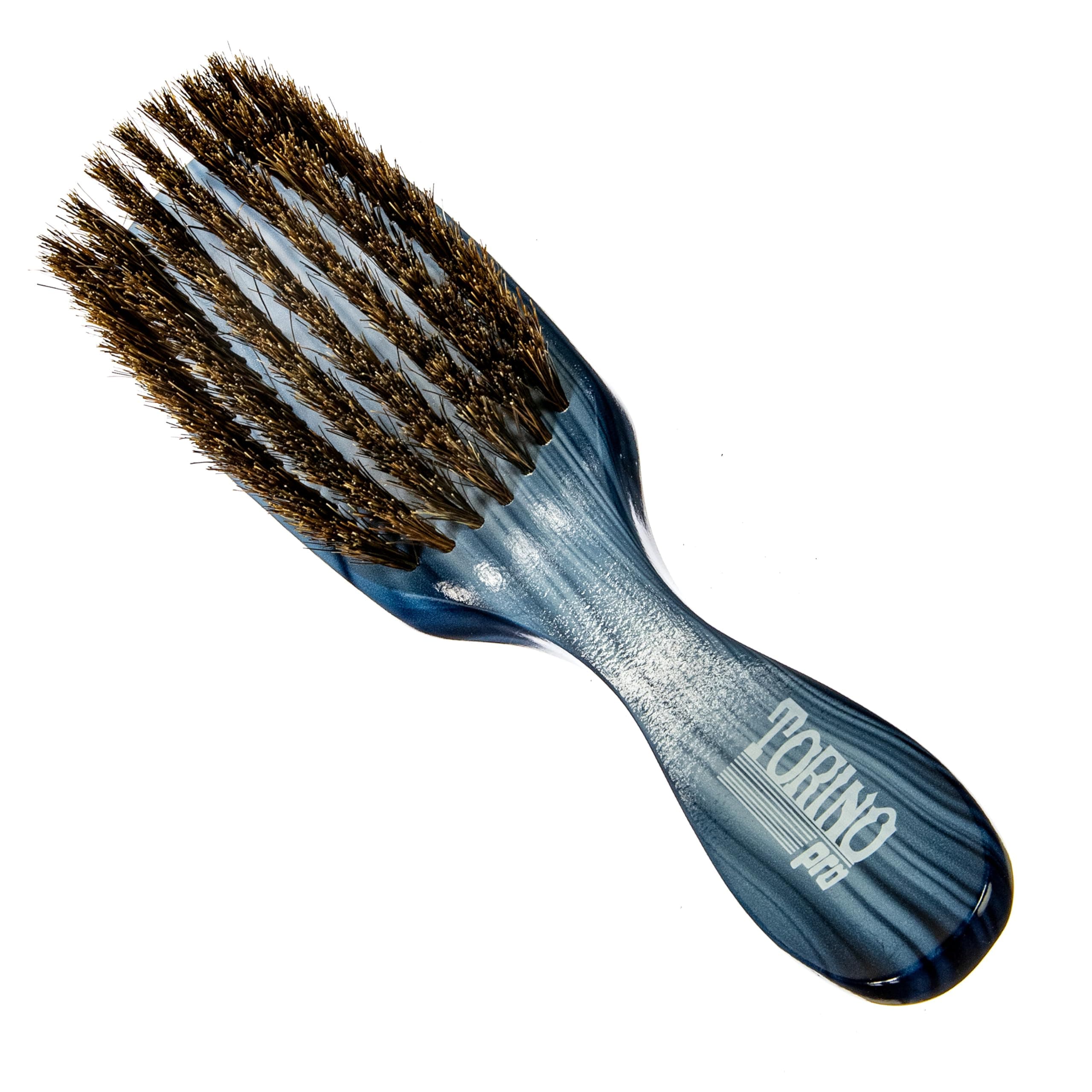 Torino Pro Wave Brush #8749-7 Row Medium Soft bristles -100% Pure Boar Bristles - Great Workhorse for laying down your 360 Waves