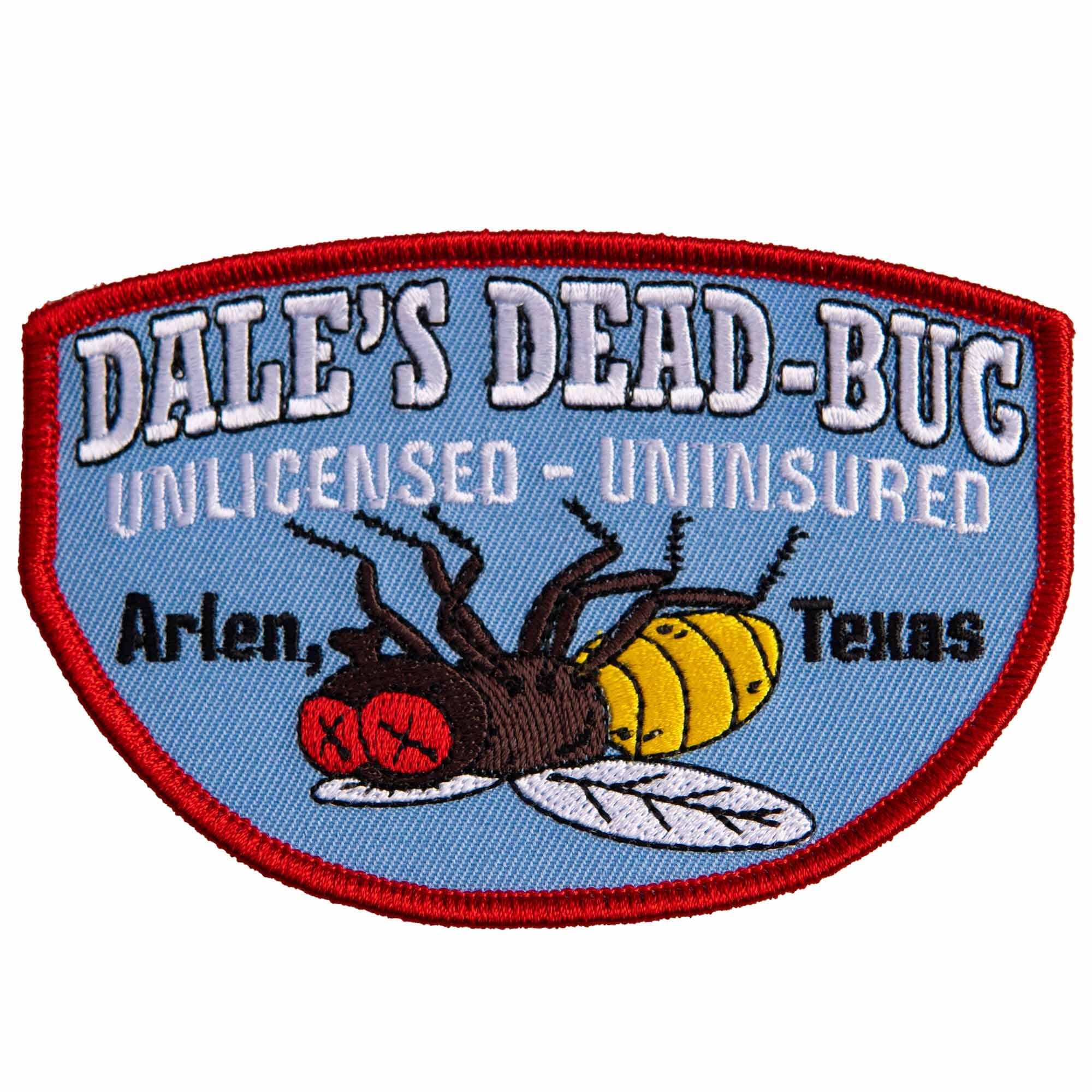 PickwicksDale's Dead-Bug, Arlen Texas Patch w/Iron-On Adhesive | Gribble Novelty Embroidered, Blue