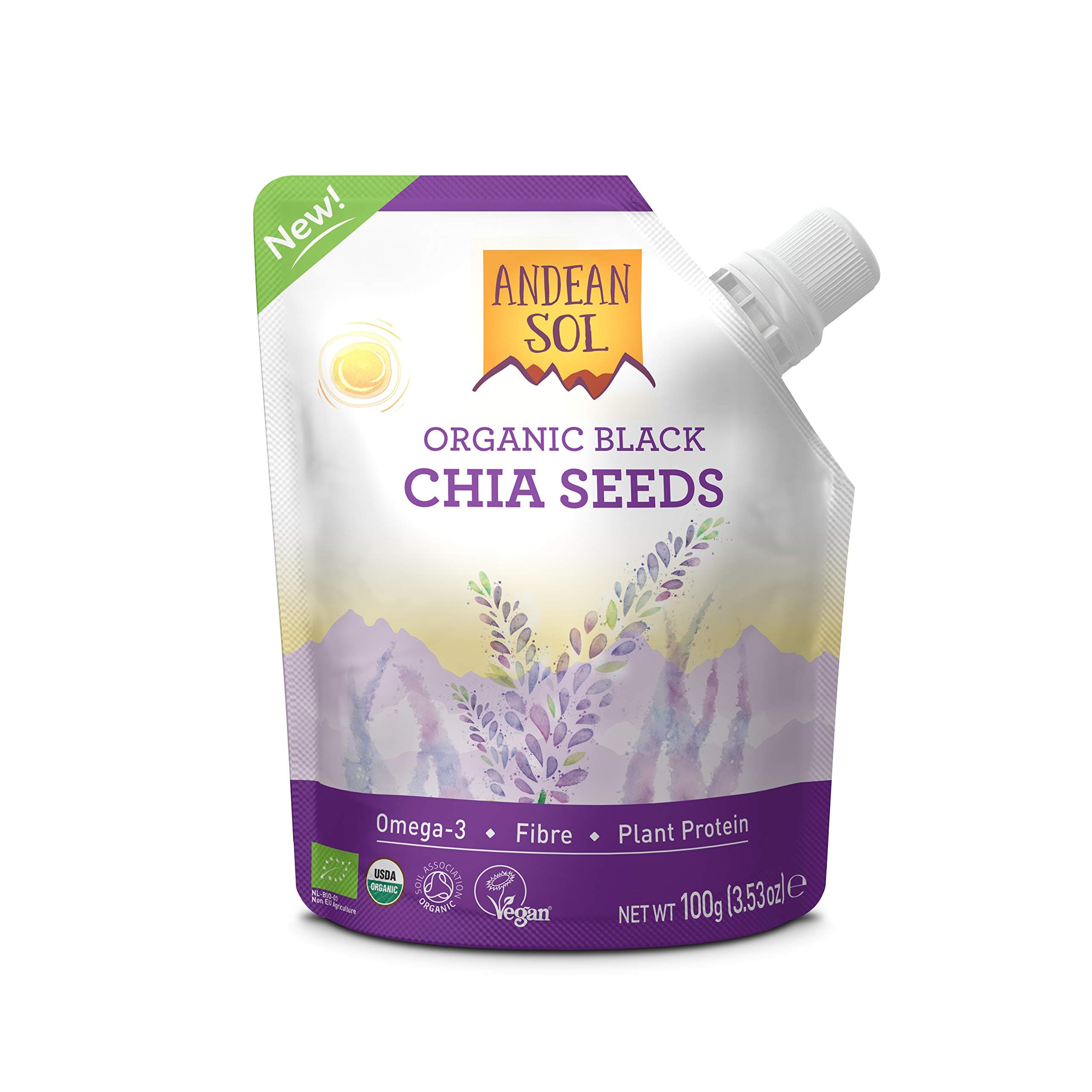 Andean Sol Organic Black Chia Seed 100g