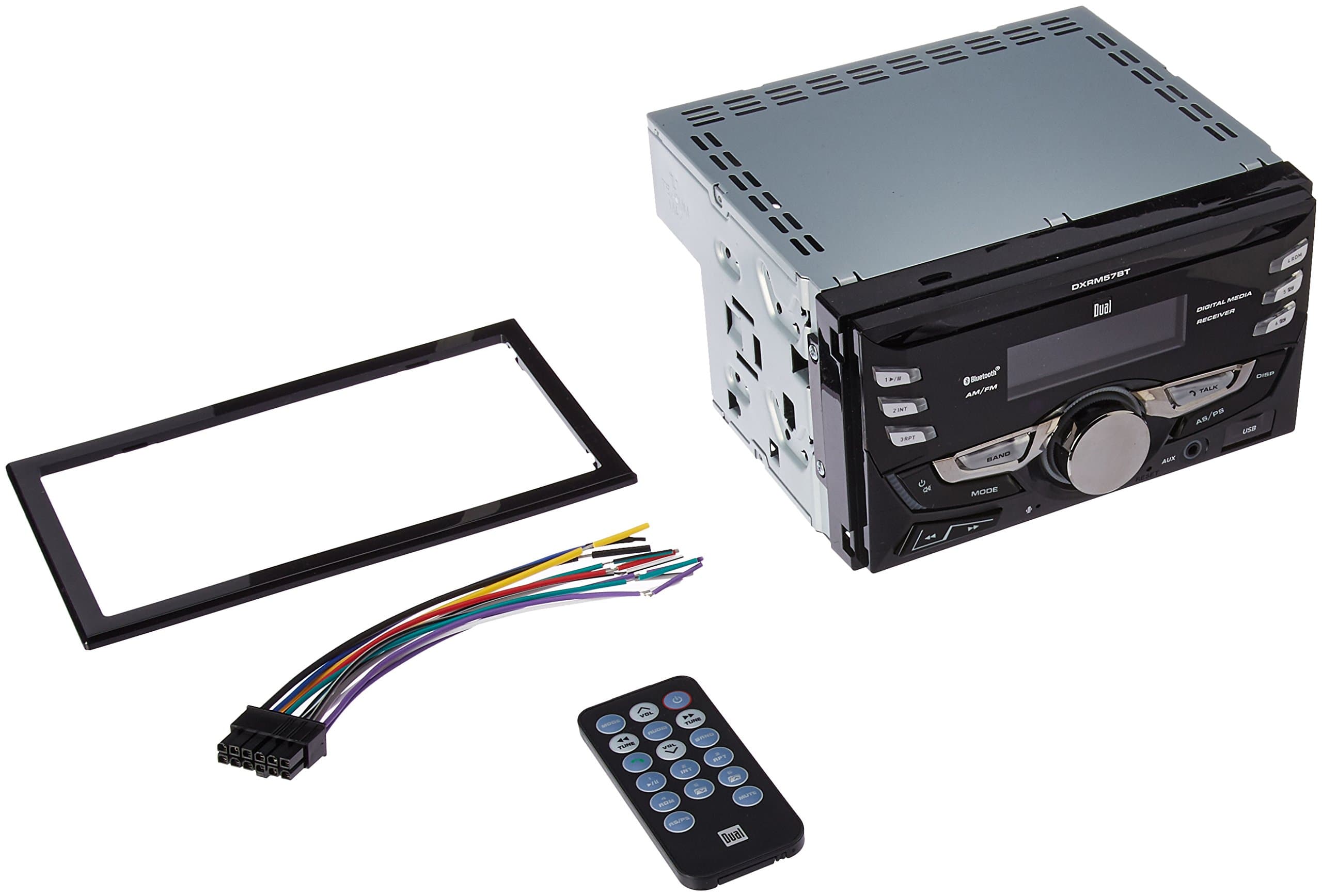 Dual Electronics DXRM57BT Multimedia Detachable Mechless LCD High Resolution Double DIN Car Stereo Receiver with Built-In USB, SD Card, MP3 & WMA Player