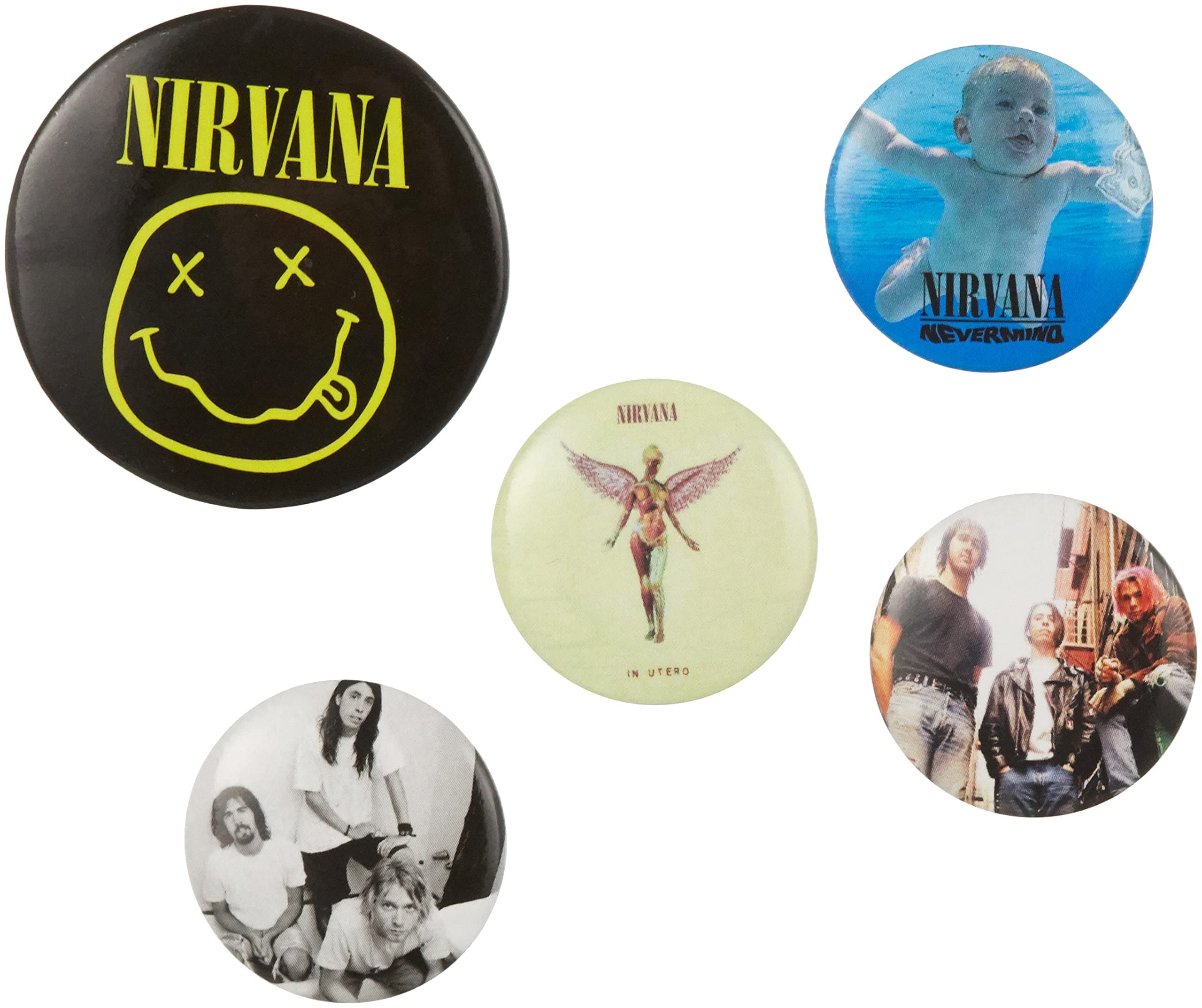 Nirvana Badge Pack, Multi-Colour, 4x25mm