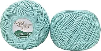 HUNNY- BUNCH® Premium Anchor Mercerised Knitting Crochet Cotton Thread Yarn Balls for Knitting, Weaving, Embroidery, DIY and Craft Making (Art. 4057) 50G - Pack of 1 (185)