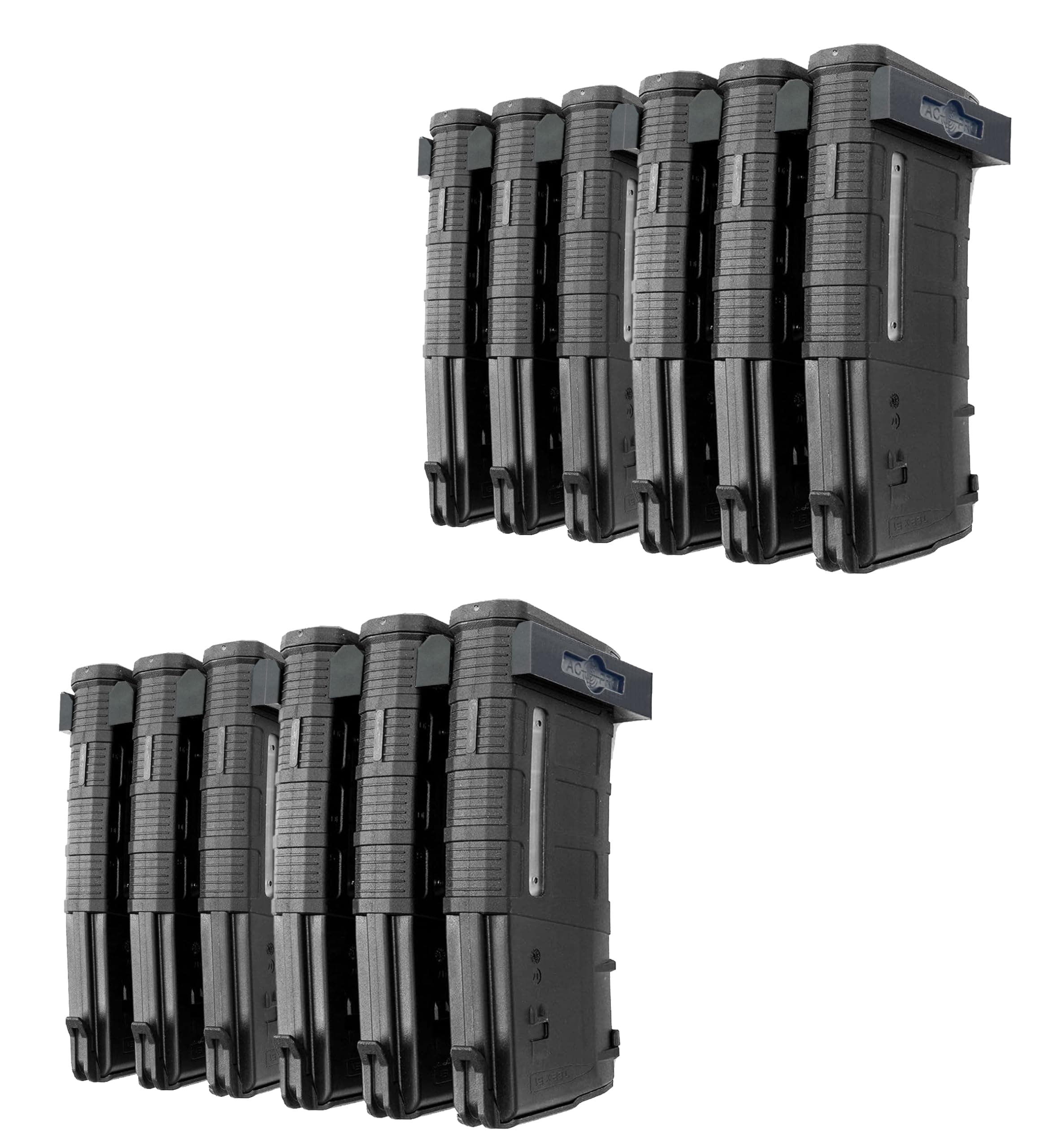 AR-15 PMAG Wall Mount | Magazine Display | Wall Storage Organization System | Unique Low Profile Design | Gun Safe Wall Garage | Gun Room Mounting Solution