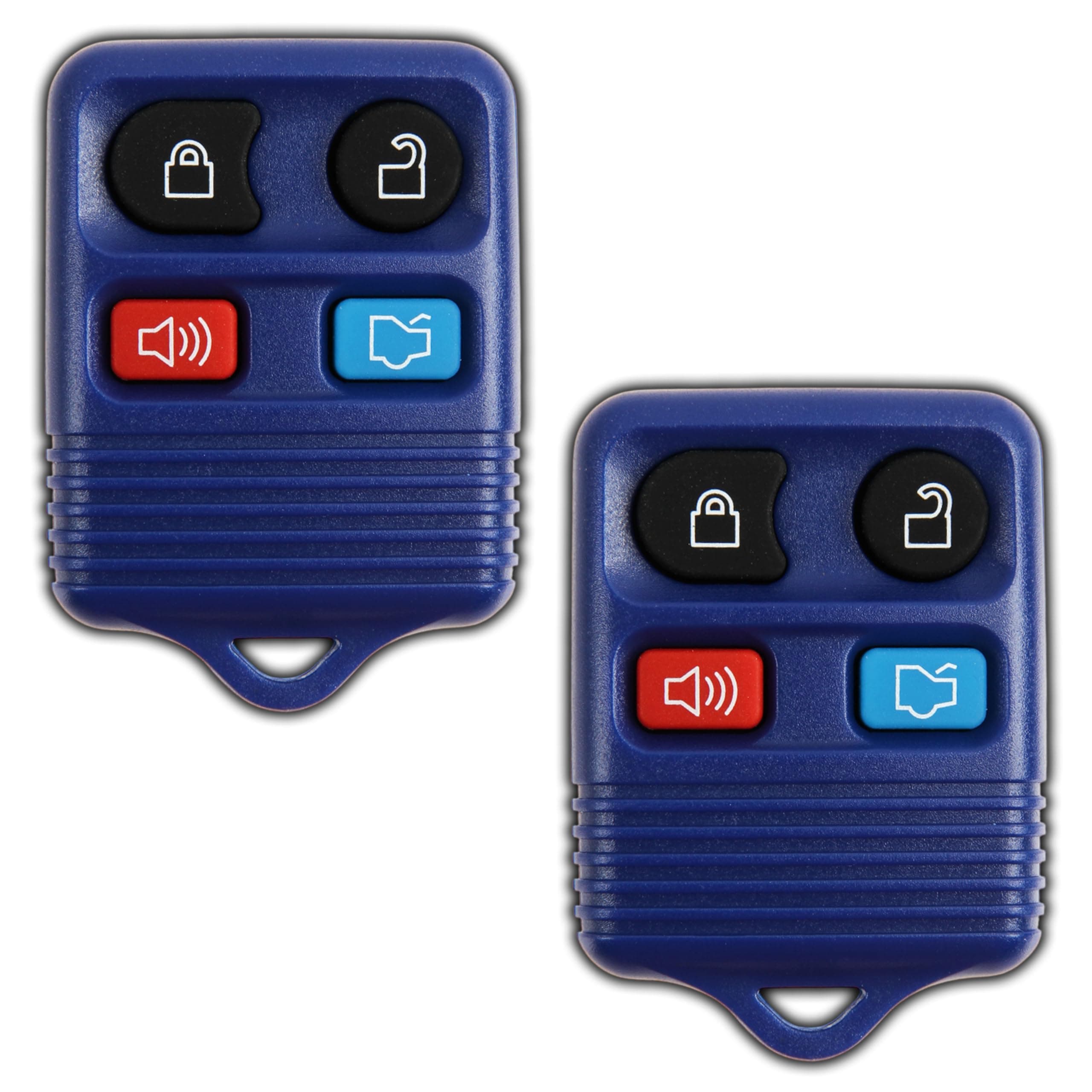 2 KeylessOption Blue Replacement 4 Button Keyless Entry Remote Control Key Fob