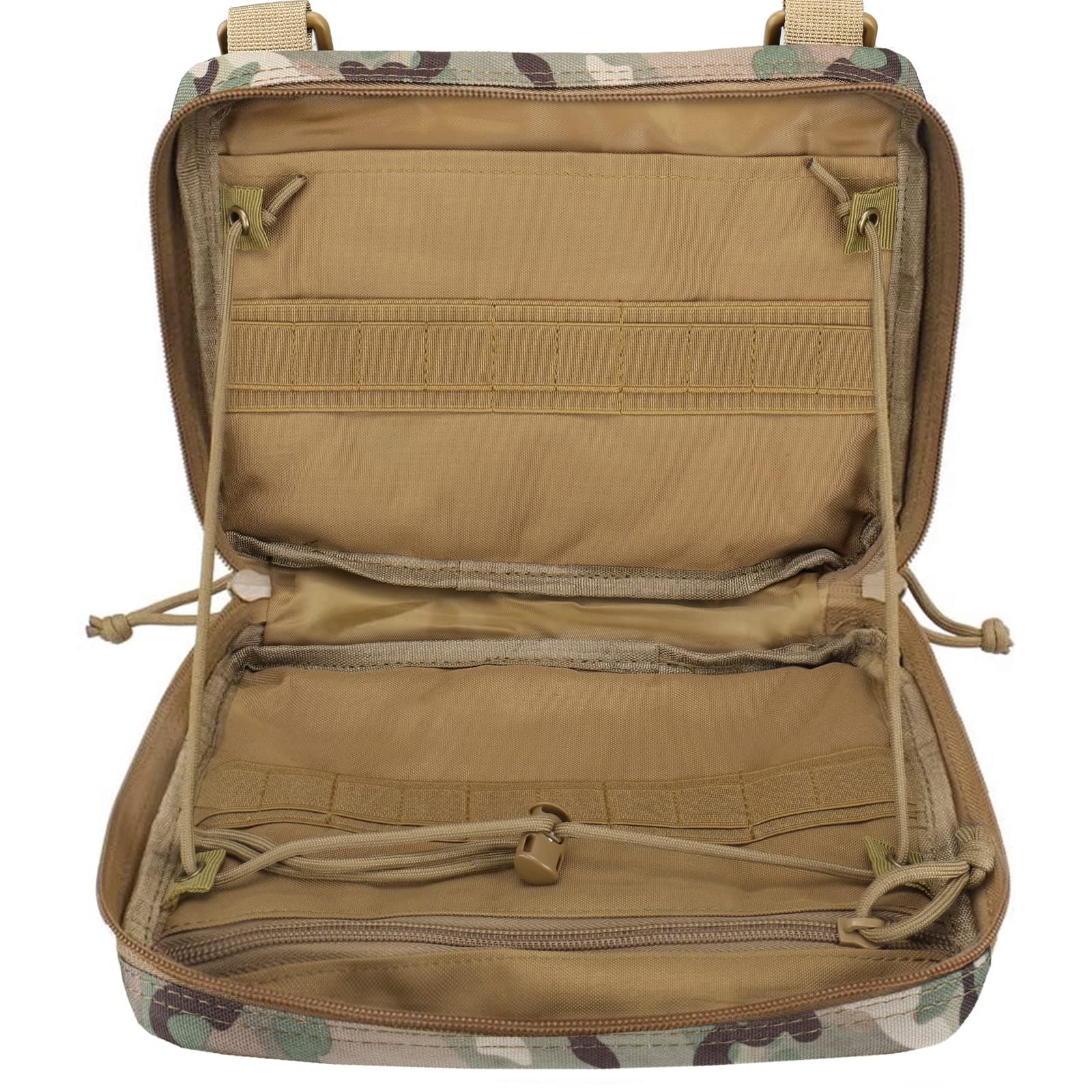 Tactical Admin Molle Pouch, Medical EDC EMT Utility Bag Shell Design Attachment Pouches 1000D Nylon Hiking Belt Bags Waterproof