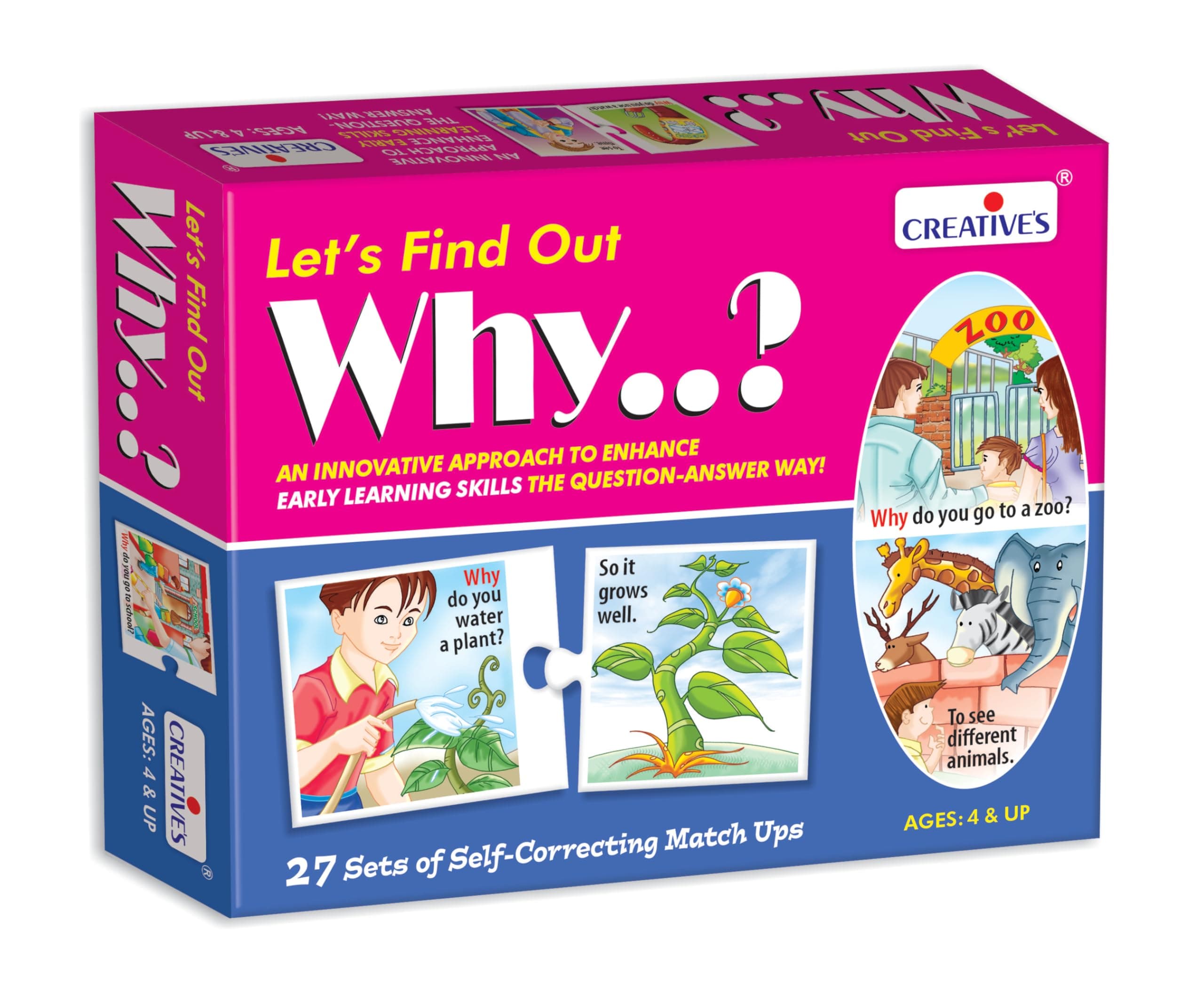 Creative's WH Series | Let's Find Out- WHY? | Question - Answer Puzzles | Learning Games for Kids | Picture Puzzles Game | Preschool Learning Games | Fun Educational for Ages 4 & Up